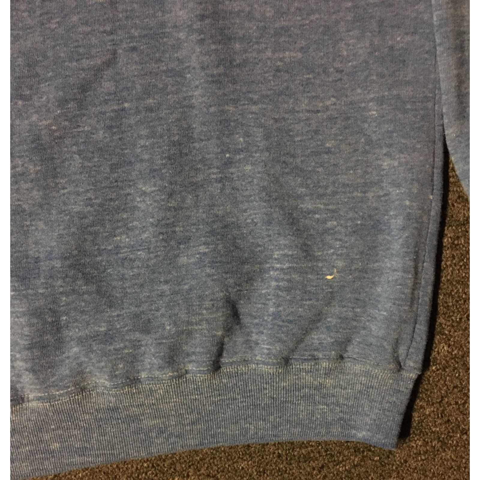 Vintage VINTAGE Oswego State University Sweatshirt S Mens Blue Distressed Spellout 70s 80s College University PE Sports Track Gangster Grunge - Size US S / EU 44-46 / 1 - 7 Thumbnail