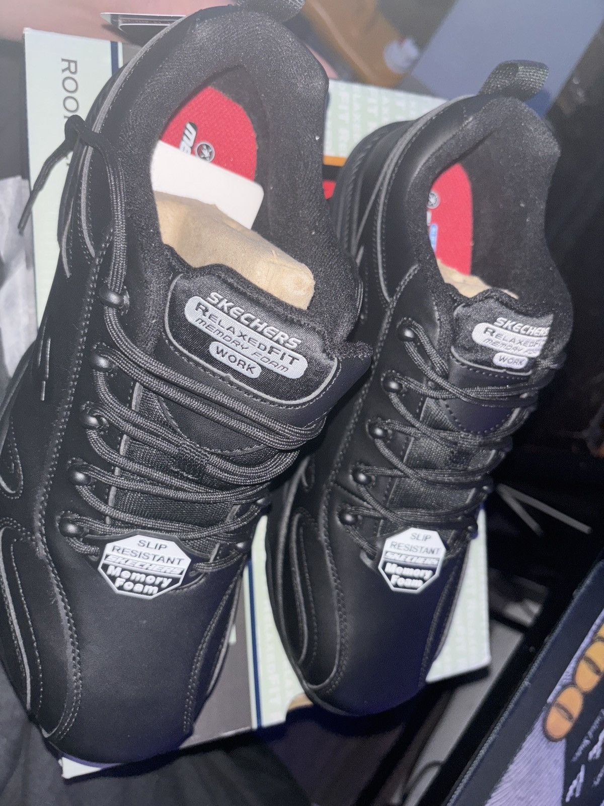 SKECHERS Slip Resistant Memory Foam Work Shoes Size US 11 / EU 44 - 1 Thumbnail
