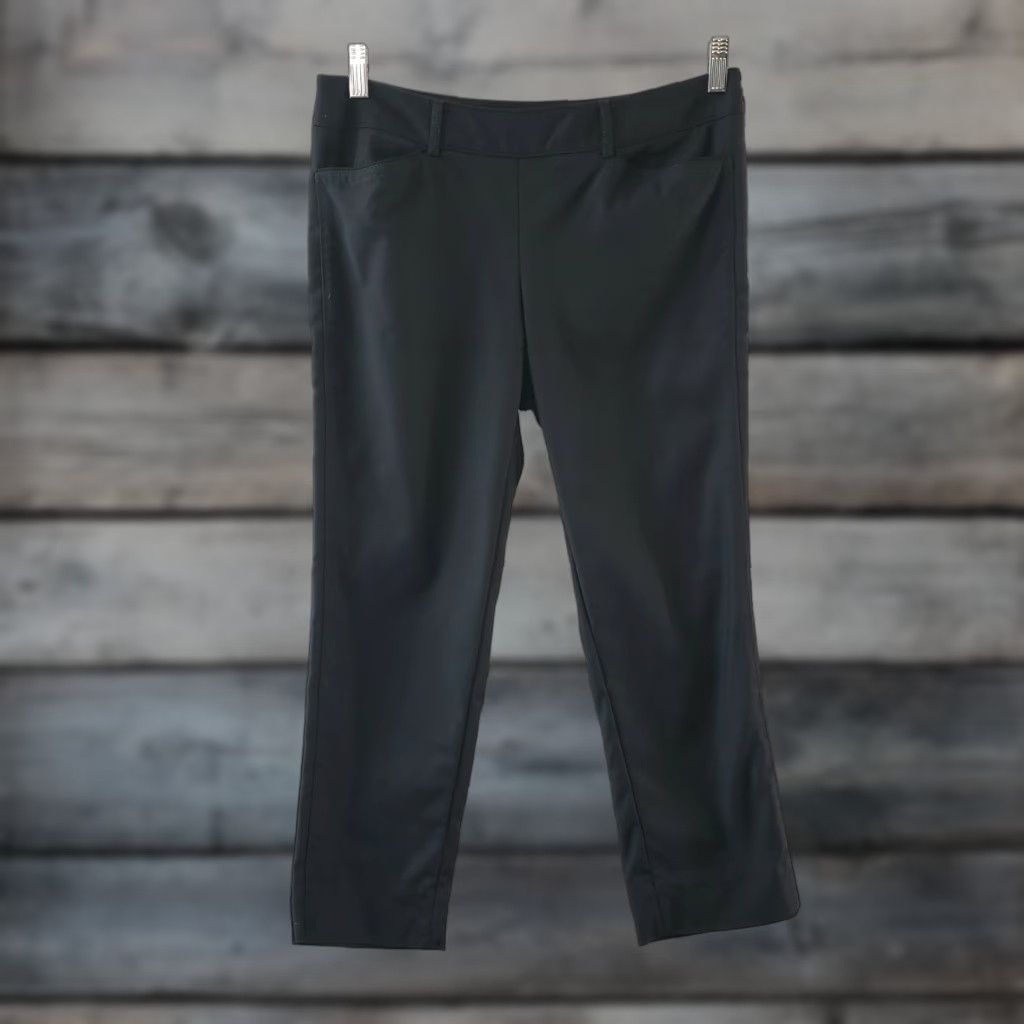 White House Black Market White House Black Market Womens Pants Sz 6 Mid Rise Slim Ankle Cotton Blend Black Size 28" / US 6 / IT 42 - 1 Thumbnail