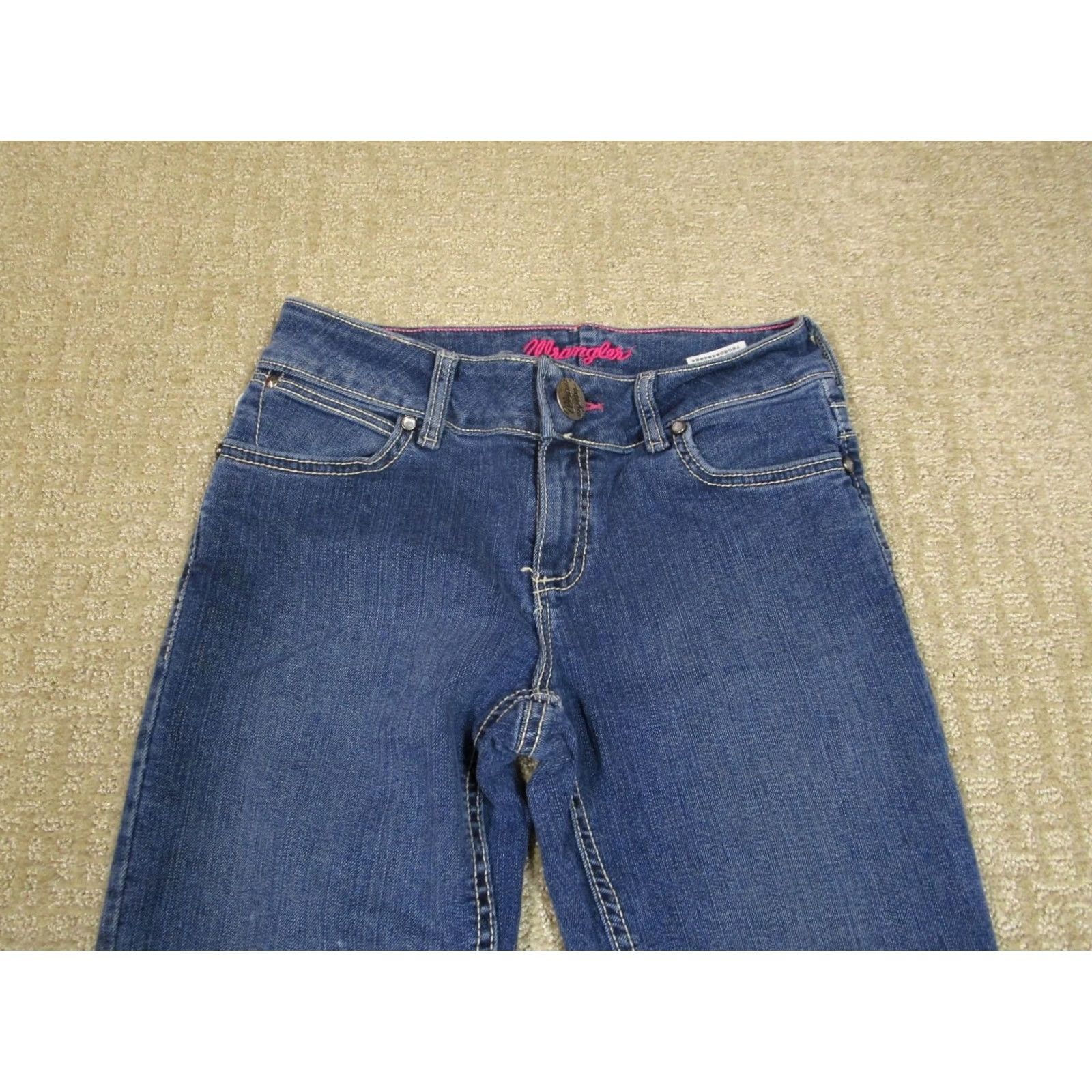 Wrangler Wrangler Jeans Women 4 Blue Mid Rise Bootcut Dark Wash Stretch Denim Pants Size 27" / US 4 / IT 40 - 2 Thumbnail
