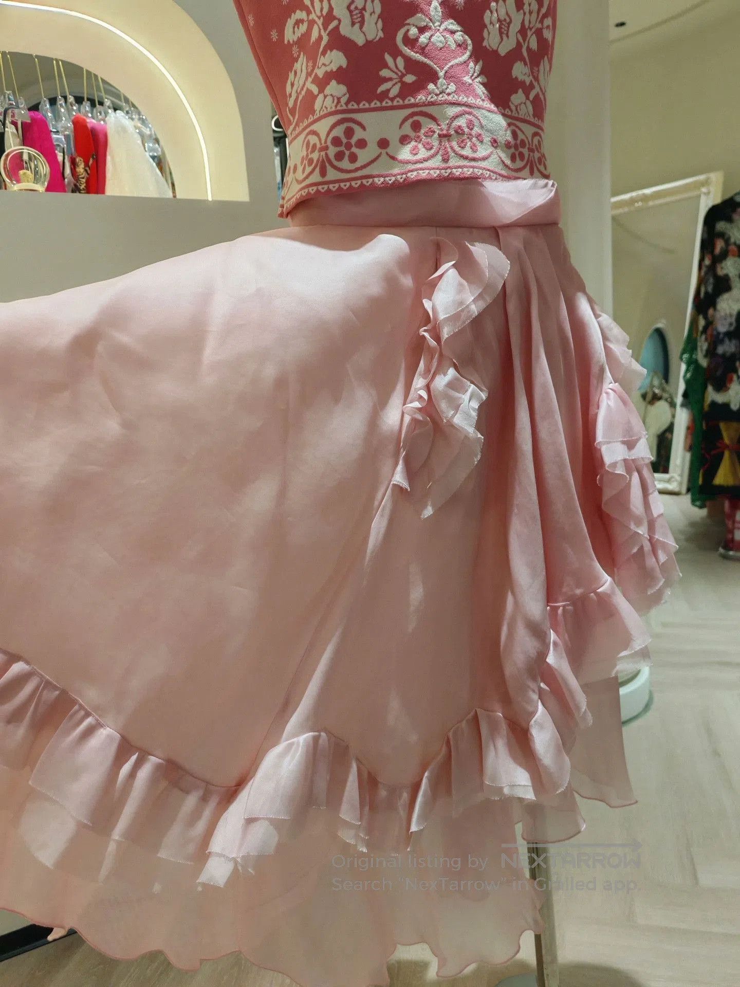 Ermanno Scervino Ermanno Scervino Pink Ruffle Skirt. Size 39" - 2 Thumbnail