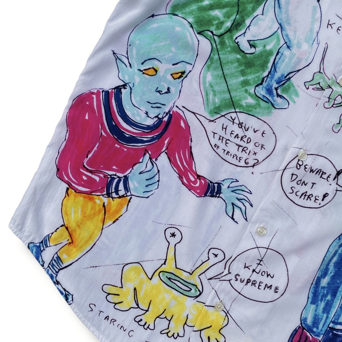 Supreme RARE Supreme SS20 Daniel Johnston Rayon S/S Buttondown Shirt Size US M / EU 48-50 / 2 - 5 Thumbnail