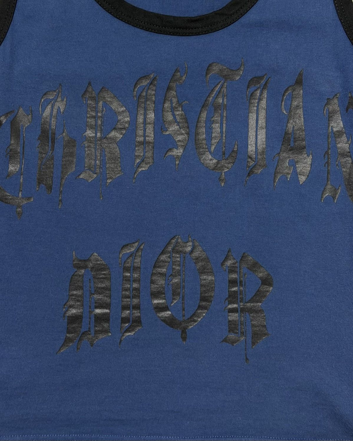 Dior CHRISTIAN DIOR S/S 2002 “1947” Gothic Logo Tank Top Size M / US 6-8 / IT 42-44 - 3 Thumbnail