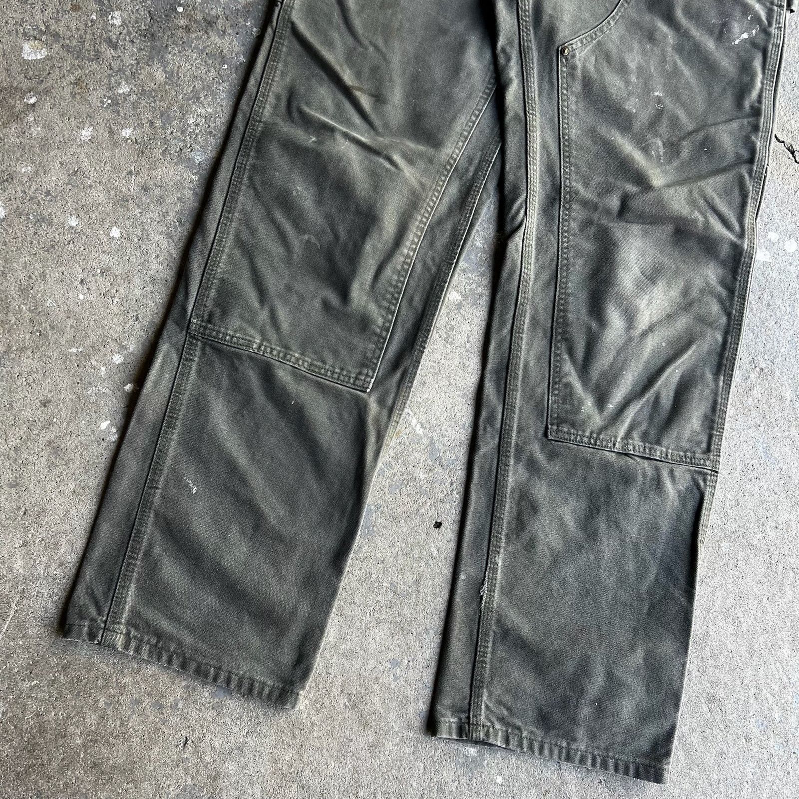 Carhartt × Vintage Carhartt green double knee work wear carpenter pants Size US 32 / EU 48 - 4 Thumbnail