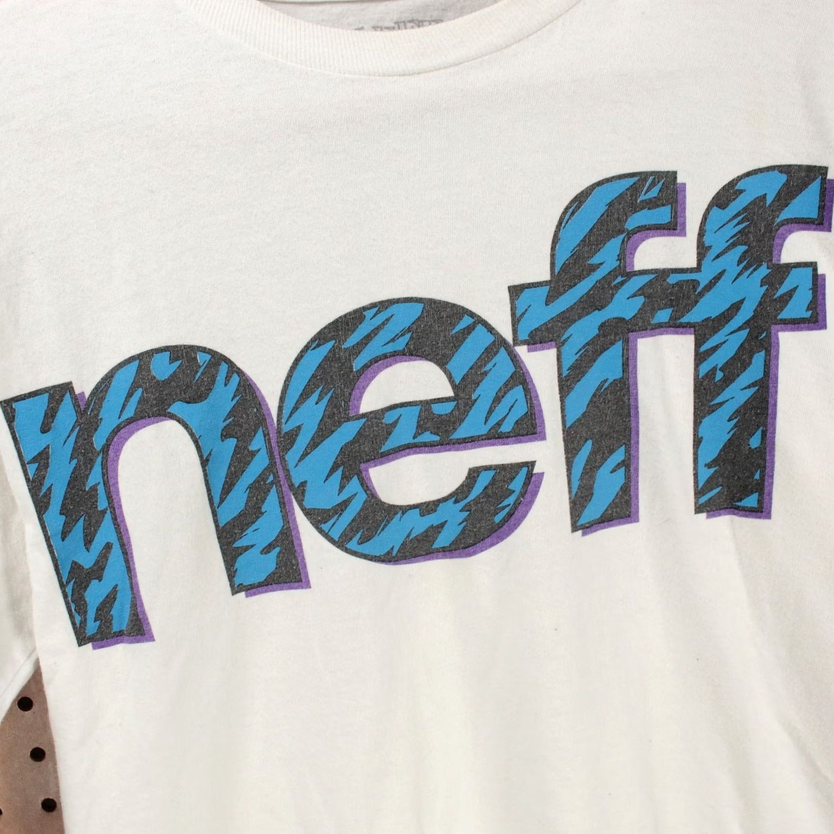 Spell VINTAGE Neff T-Shirt Men Medium USA Made 3D Tiger Print Skate Streetwear White 1990s Graphic Tee Mens Size US M / EU 48-50 / 2 - 3 Thumbnail
