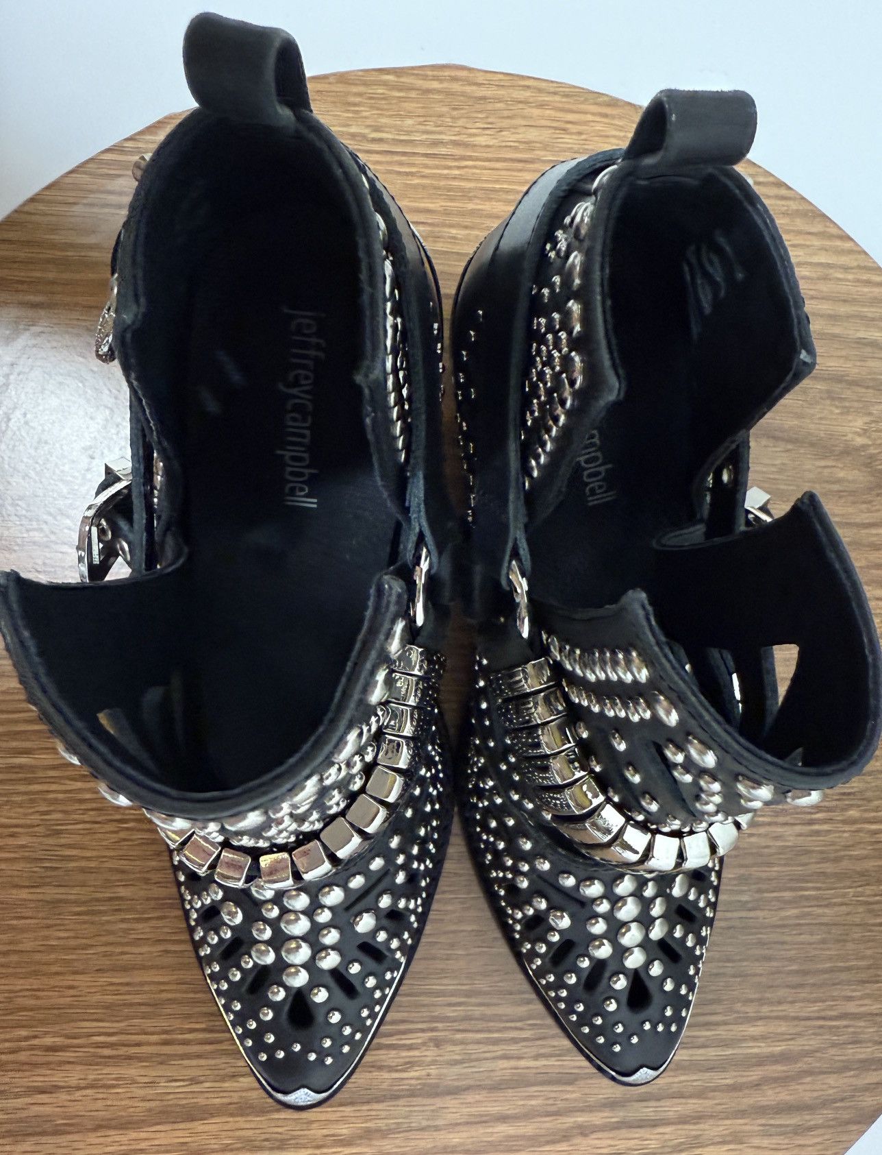 Jeffrey Campbell Jeffrey Campbell Wylie Valdosta Black Studded Ankle Boot Size US 6 / IT 36 - 7 Thumbnail
