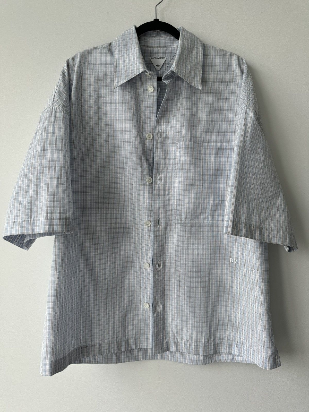 Bottega Veneta BOTTEGA VENETA OVERSIZED CHECKED BUTTON UP SHIRT Size US S / EU 44-46 / 1 - 1 Thumbnail