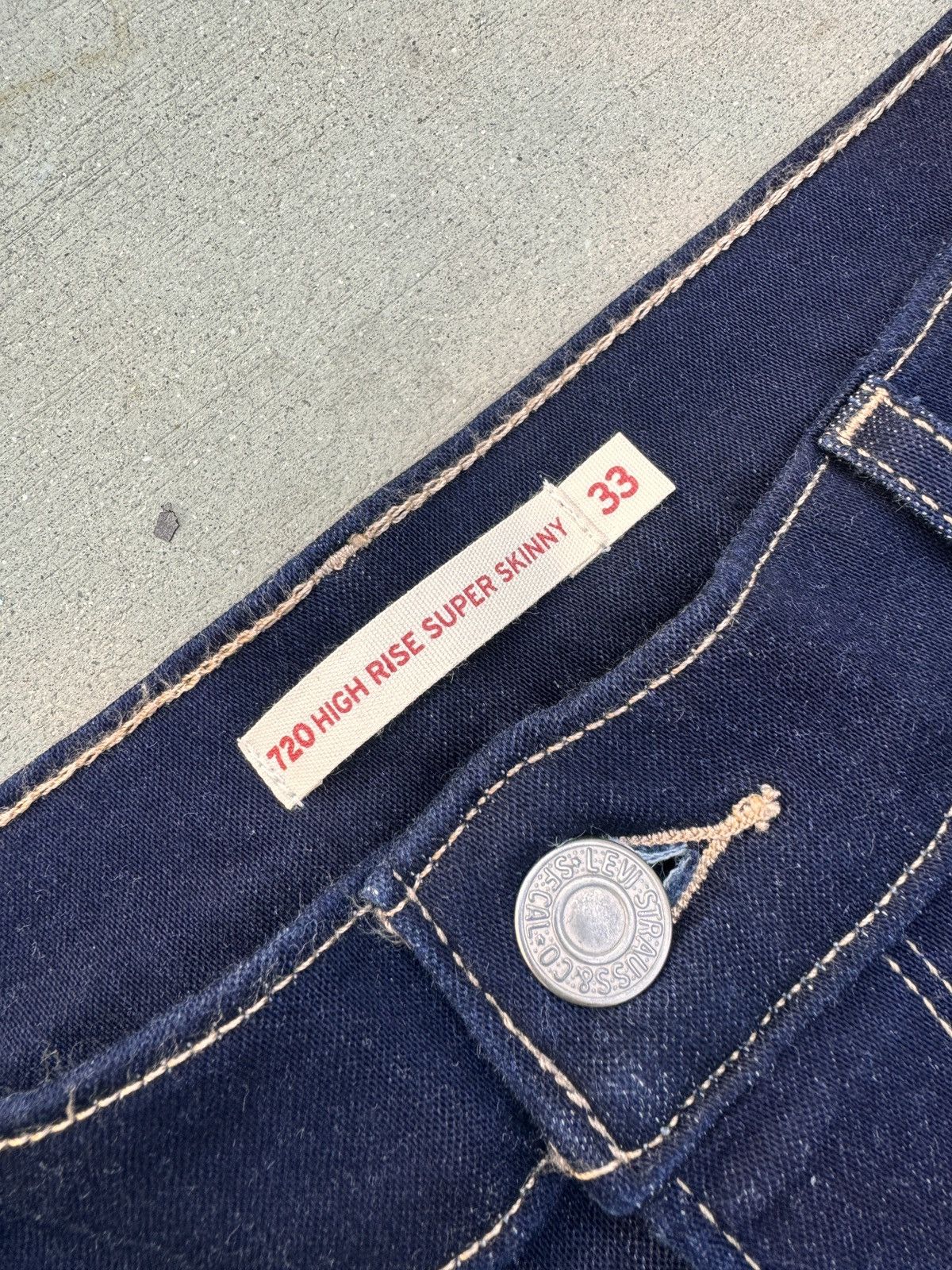 Levi's × Levi's Vintage Clothing × Vintage Levi’s 720 High-Rise Super Skinny Jeans – Brand New with Tag Size 33" - 3 Thumbnail