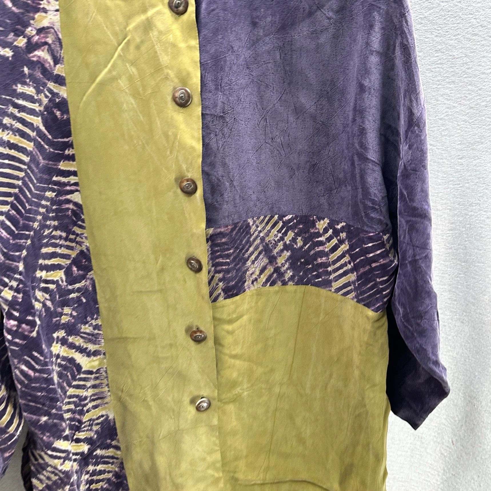 Vintage Melinda Phillips Blouse Womens S Shirt Adult S Purple Bohemian Classic Boho 3/4 Sleeve Geometric Round Neck Size S / US 4 / IT 40 - 7 Thumbnail