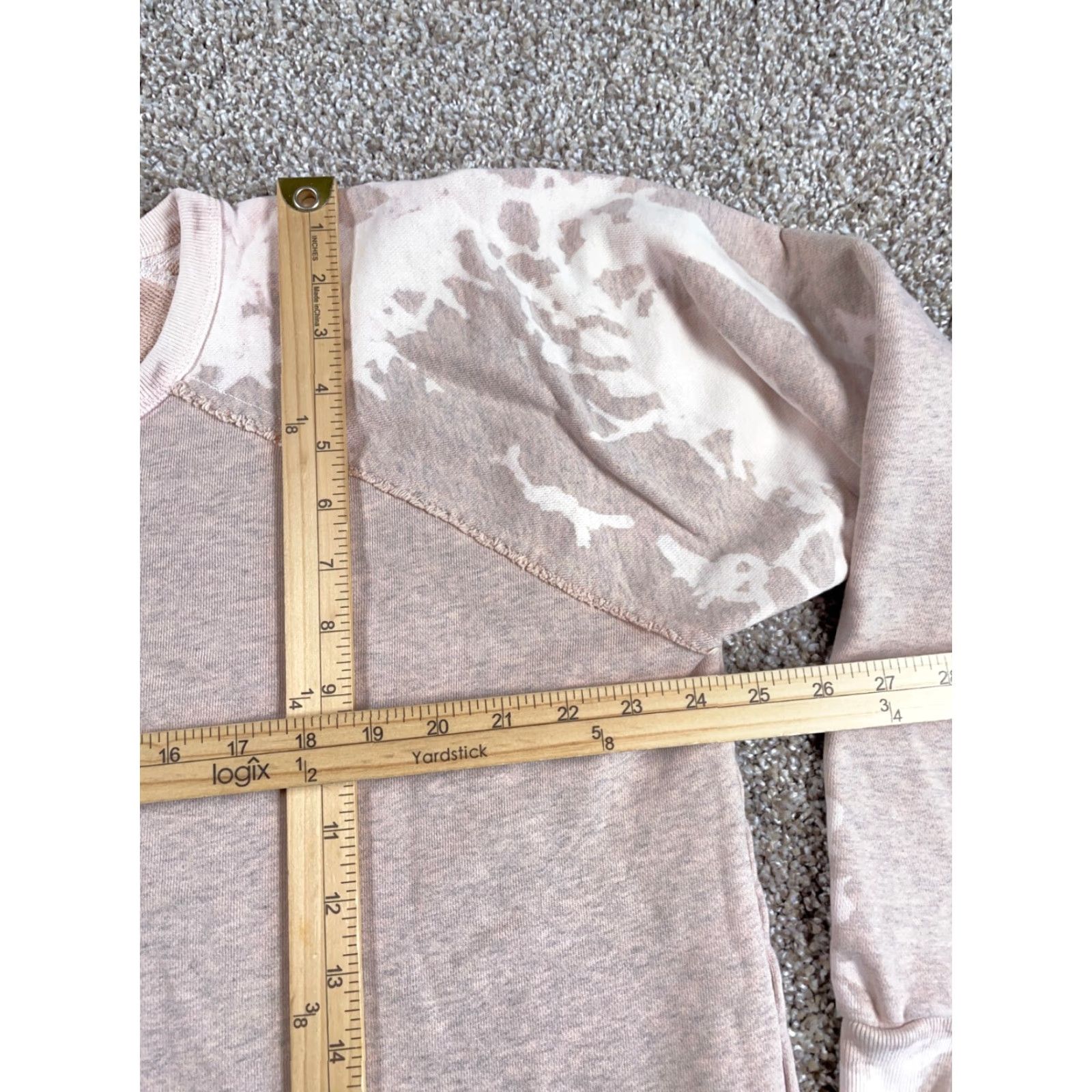 Allsaints AllSaints Sweatshirt Women Medium Dusty Pink Tie Dye Jessi Boxy Fit Graphic Print Size M / US 6-8 / IT 42-44 - 6 Thumbnail