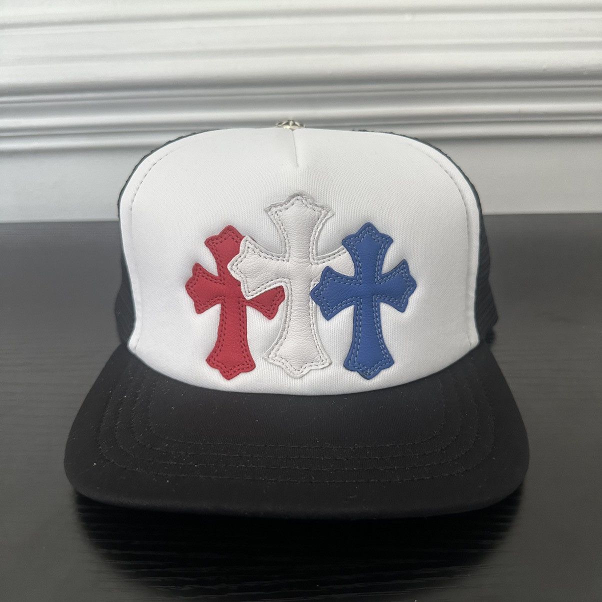 Chrome Hearts Brand New Chrome Hearts 3 Cross Patch Trucker Size ONE SIZE - 1 Thumbnail