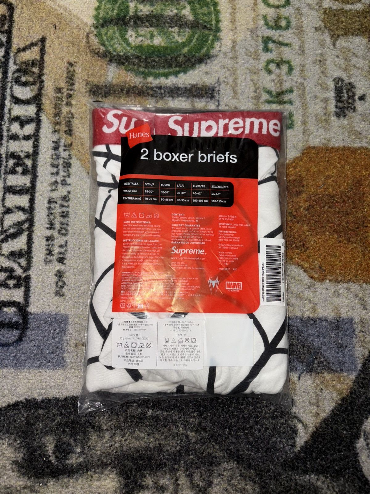 Hanes × Supreme Supreme Hanes Spider-Man Boxer Briefs (2 Pack) Size ONE SIZE - 2 Thumbnail