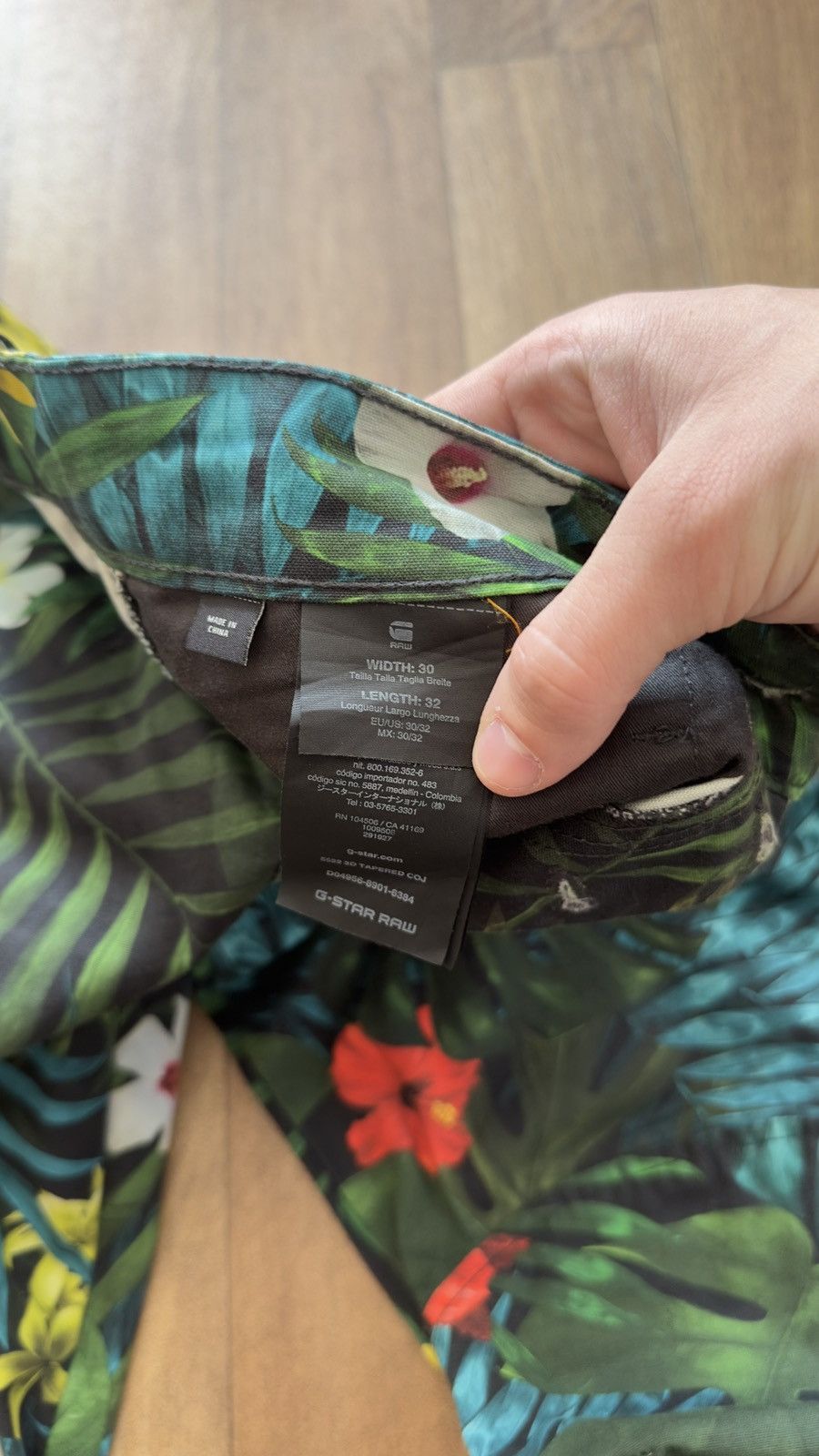 G-Star G-Star RAW Elwood 5622 Botanical Hawaiian Tapered Jeans Size US 32 / EU 48 - 6 Thumbnail