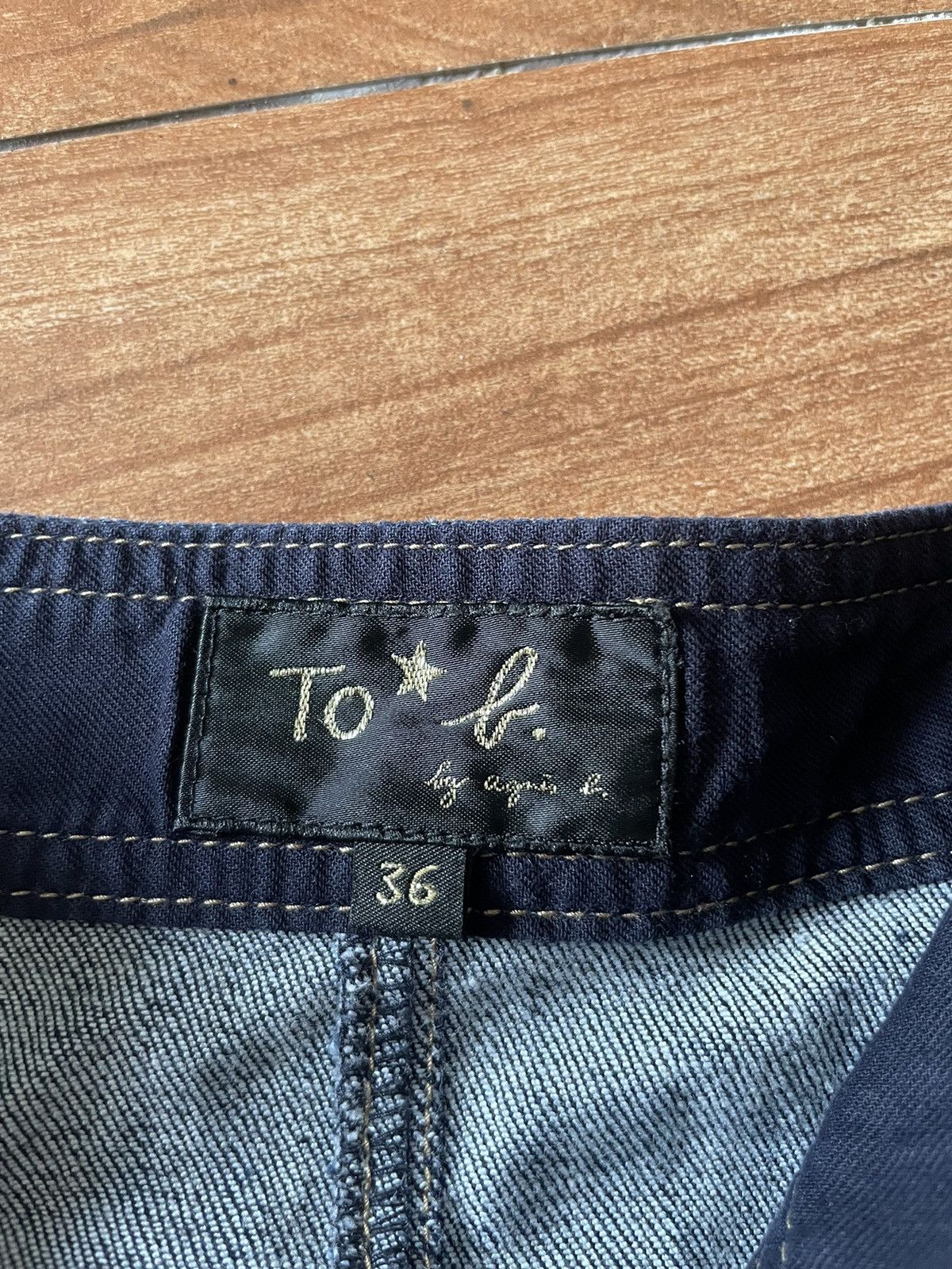 agnes b. Agnes B. Wrap Denim Skirt Size 25" / US 0 / IT 36 - 4 Thumbnail