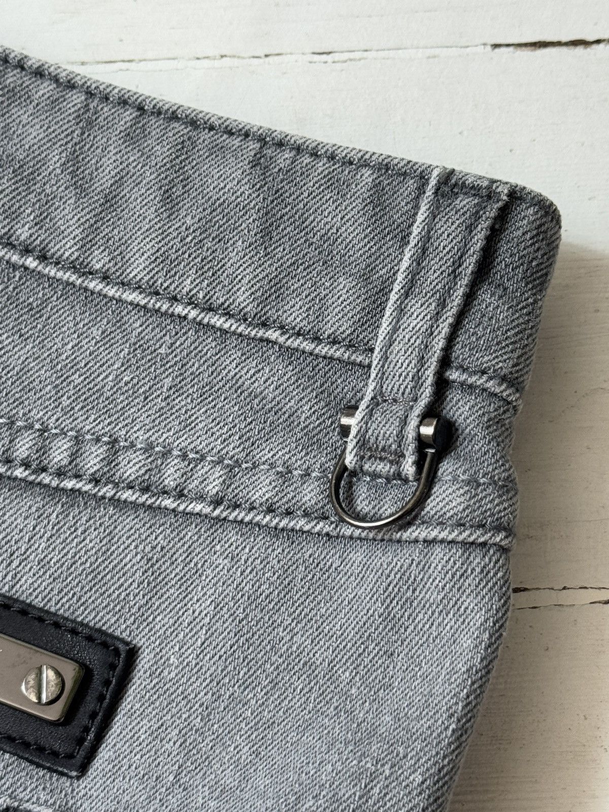 Burberry VINTAGE BURBERRY DENIM GRAY MINI SKIRT Size 30" / US 8 / IT 44 - 6 Thumbnail