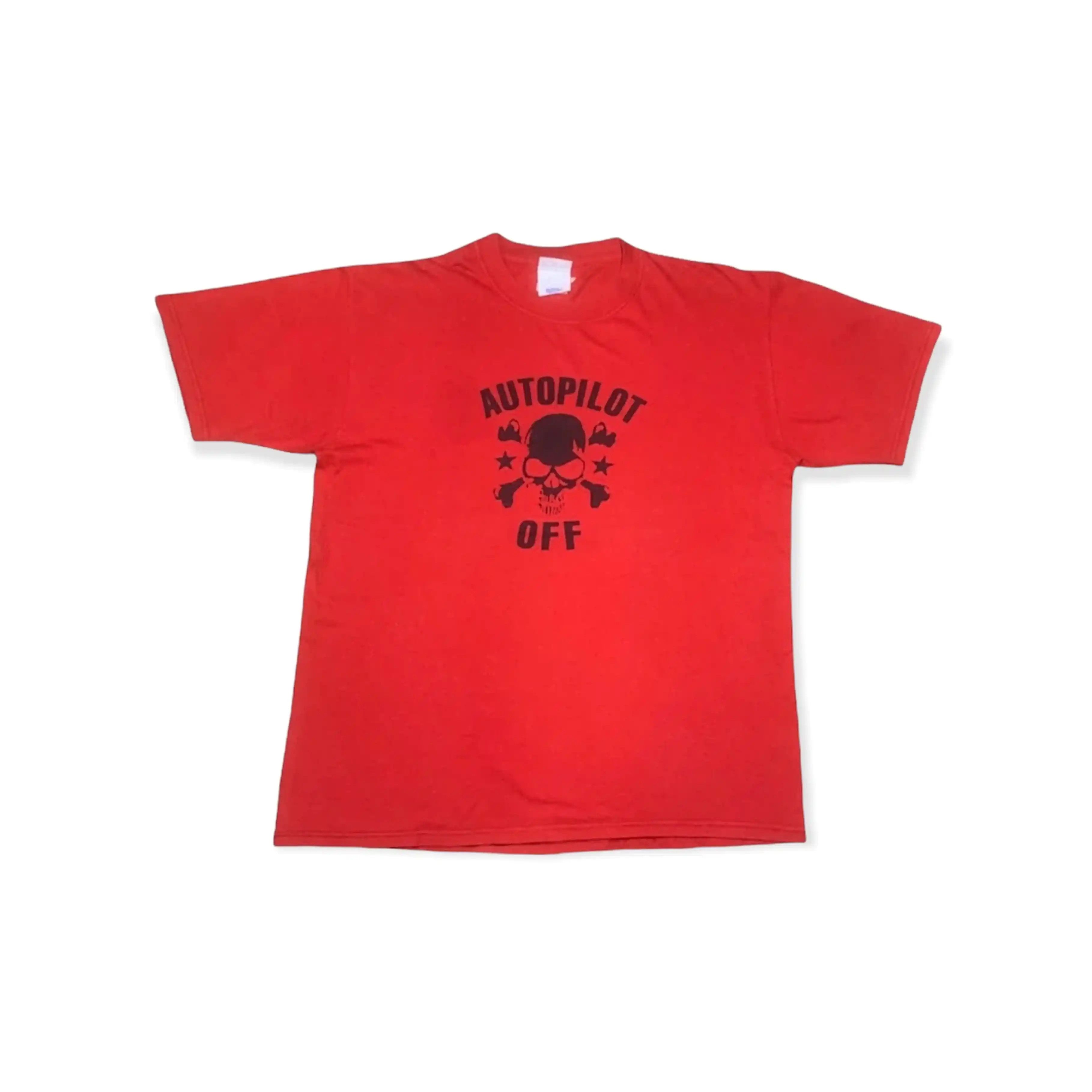 image of Band Tees x Rock Band Vintage Autopilot Off Band Punk Rock Tshirt in Red, Men's (Size Large)