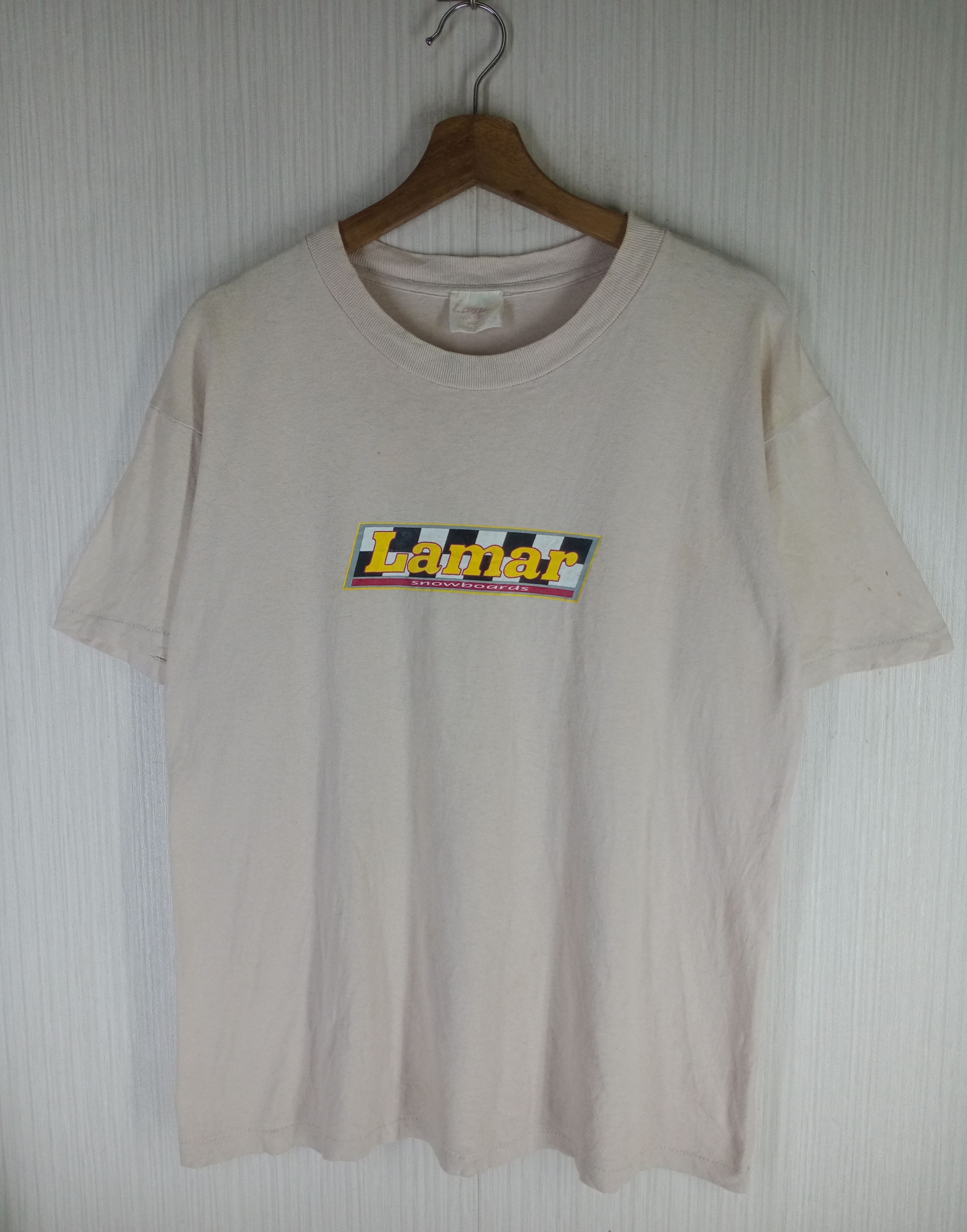 Shorty's Skateboards Rare Vintage 90s Lamar Snowboards Skaterboard Tshirt Size US M / EU 48-50 / 2 - 3 Thumbnail