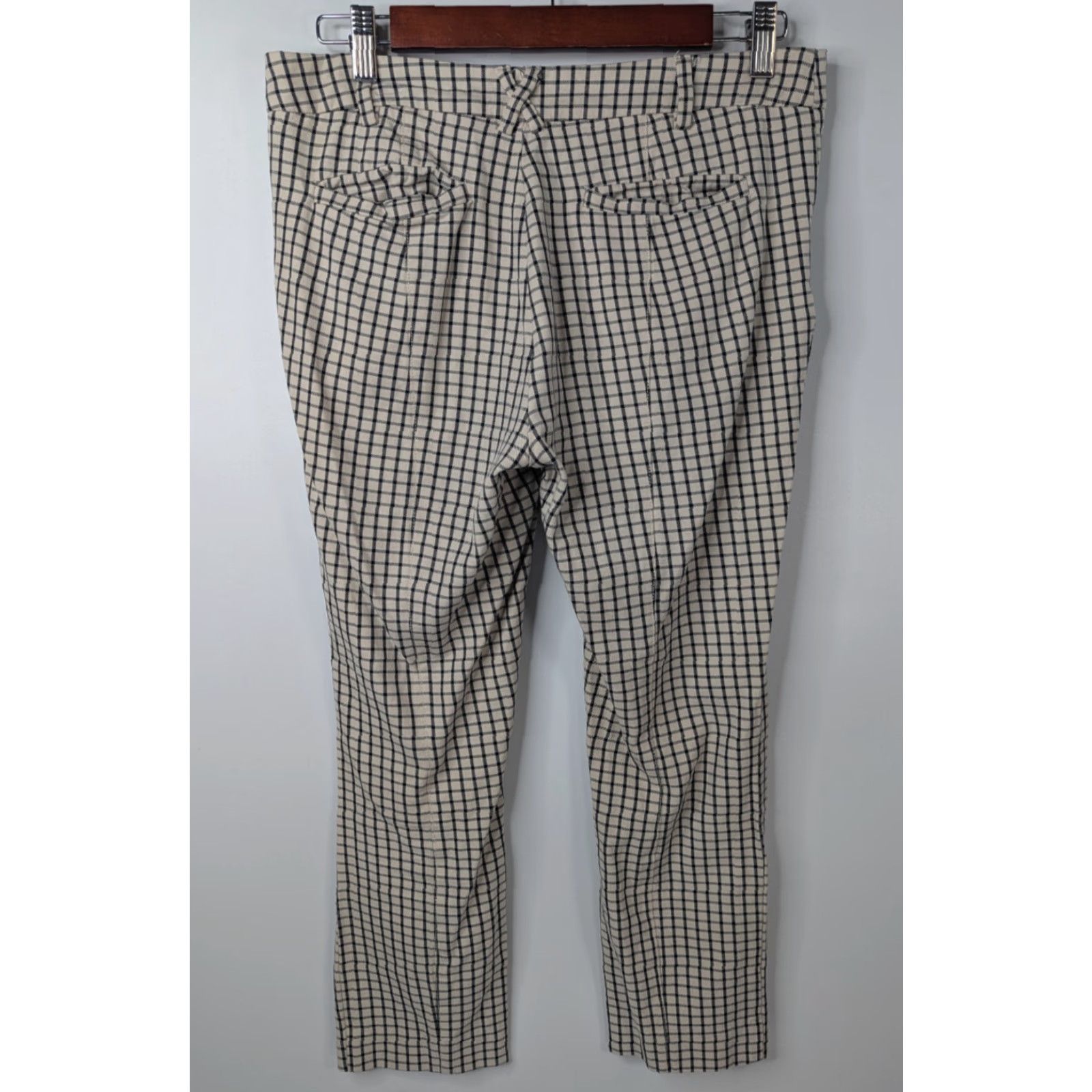 Anthropologie Anthropologie The Essential Slim Trousers Pants Checkered Plaid Women's 6 Size 30" / US 8 / IT 44 - 3 Thumbnail