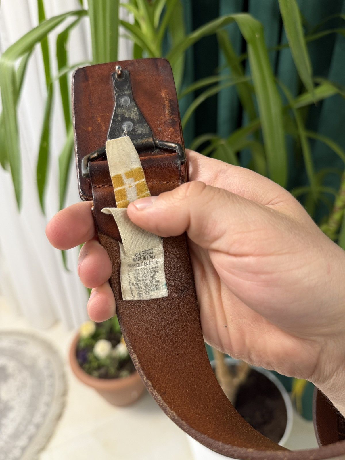 Diesel Diesel Belt vintage opium brown Size 36 - 8 Thumbnail