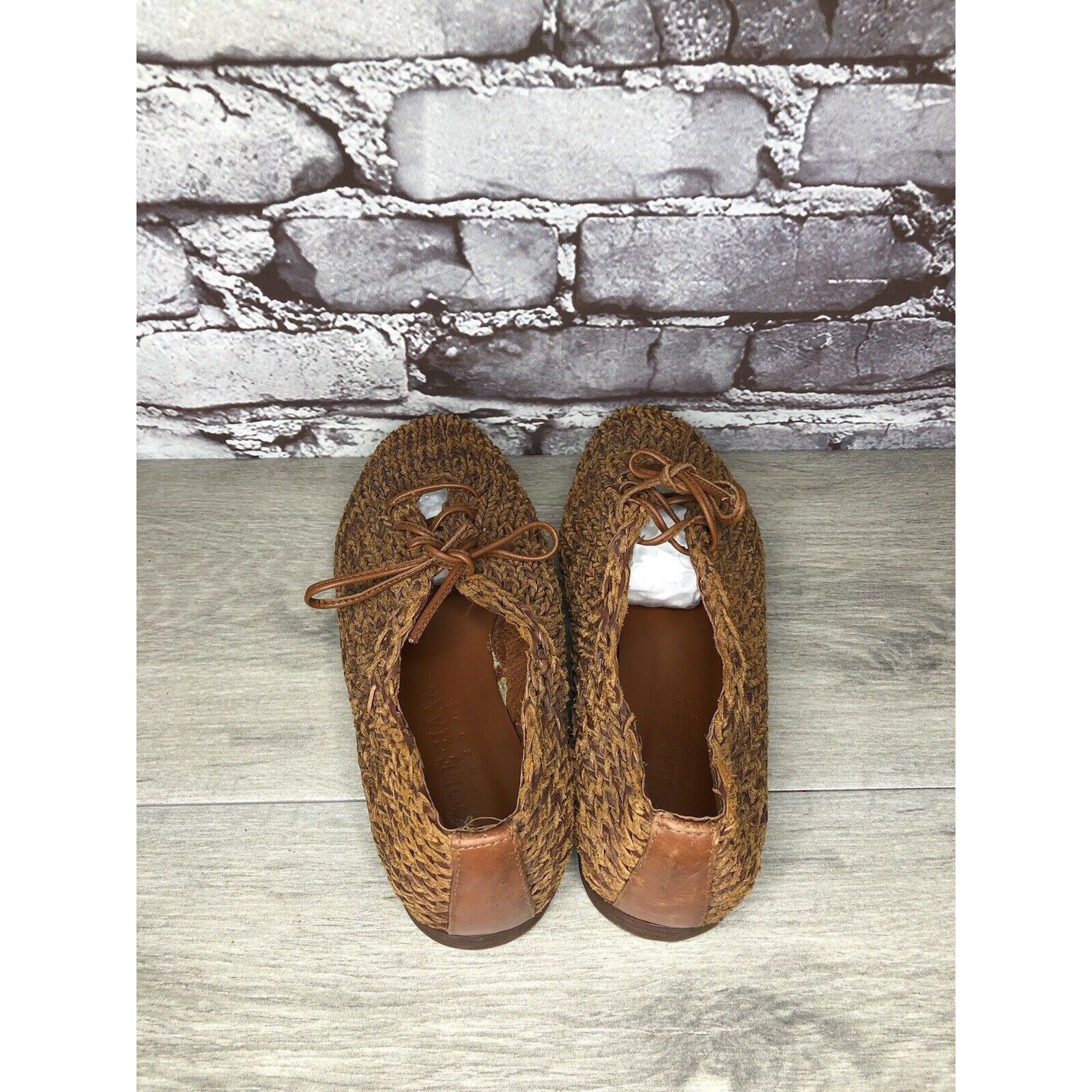 Cole Haan Cole Haan Resort Brown Leather Woven Basket Weave Woven Lace Size US 7.5 / IT 37.5 - 5 Thumbnail