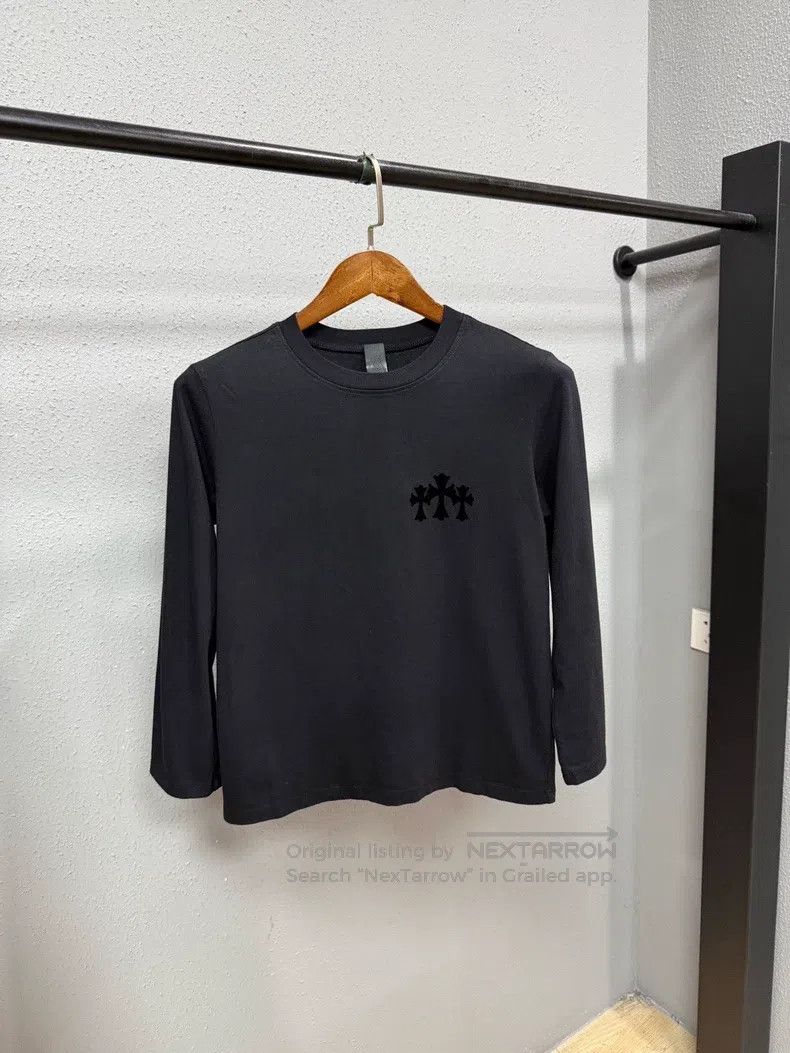 Chrome Hearts CHROME HEARTS Size M Black velvet cross long sleeve Size US M / EU 48-50 / 2 - 1 Thumbnail