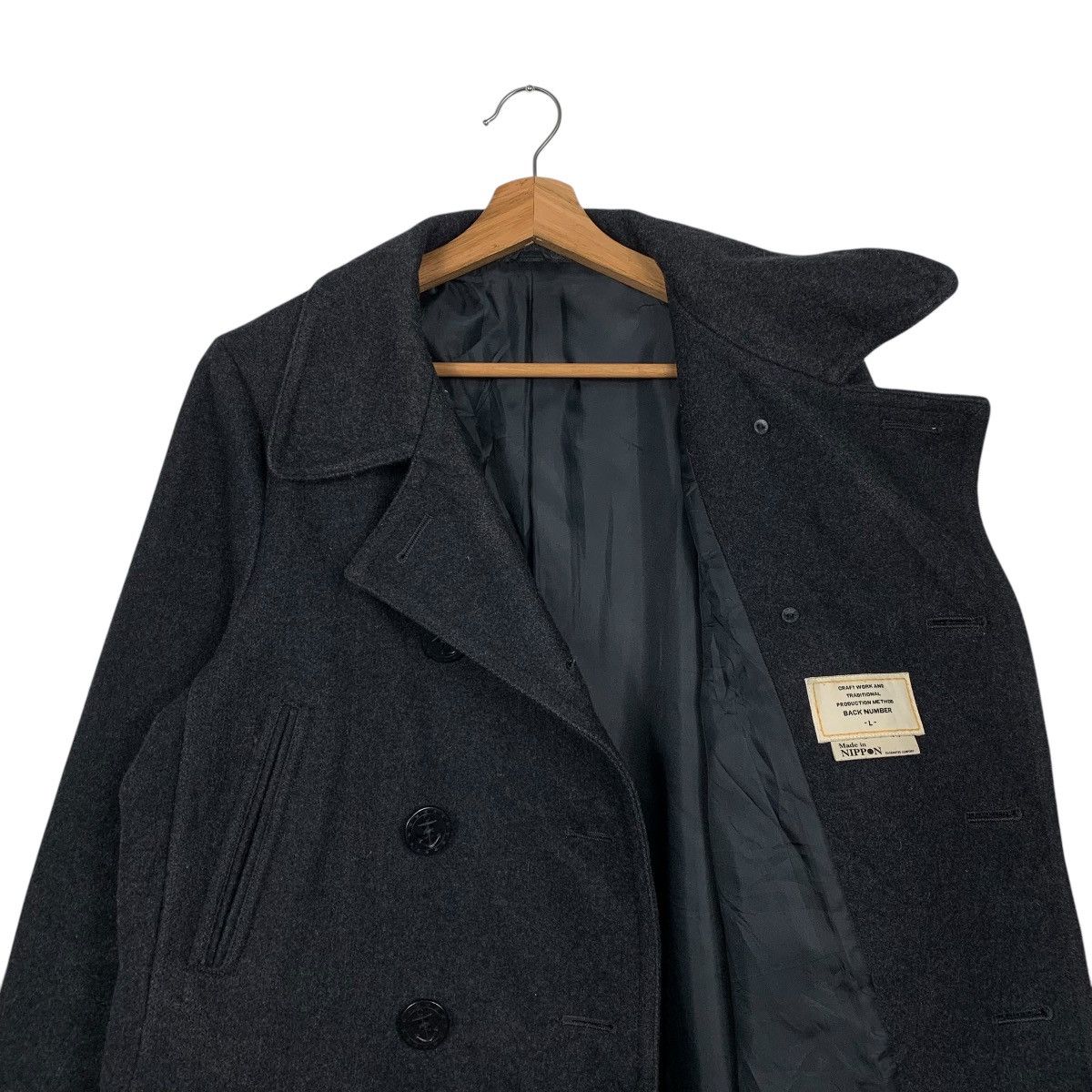 Japanese Brand Back Number Double Breasted Coat Size US L / EU 52-54 / 3 - 10 Thumbnail