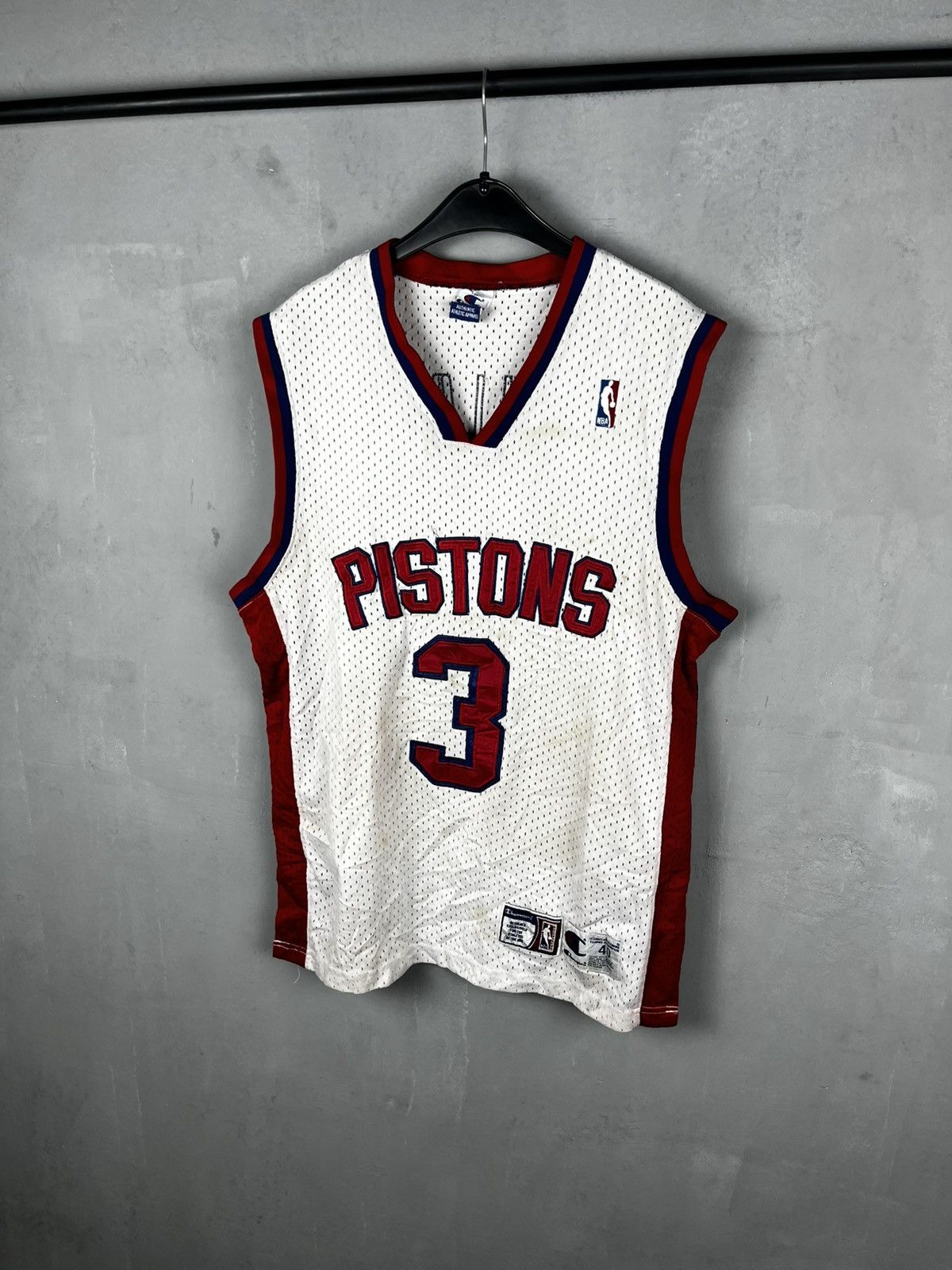 Vintage Champion Detroit Pistons Basketball Jersey Ben Wallace Size US M / EU 48-50 / 2 - 3 Thumbnail