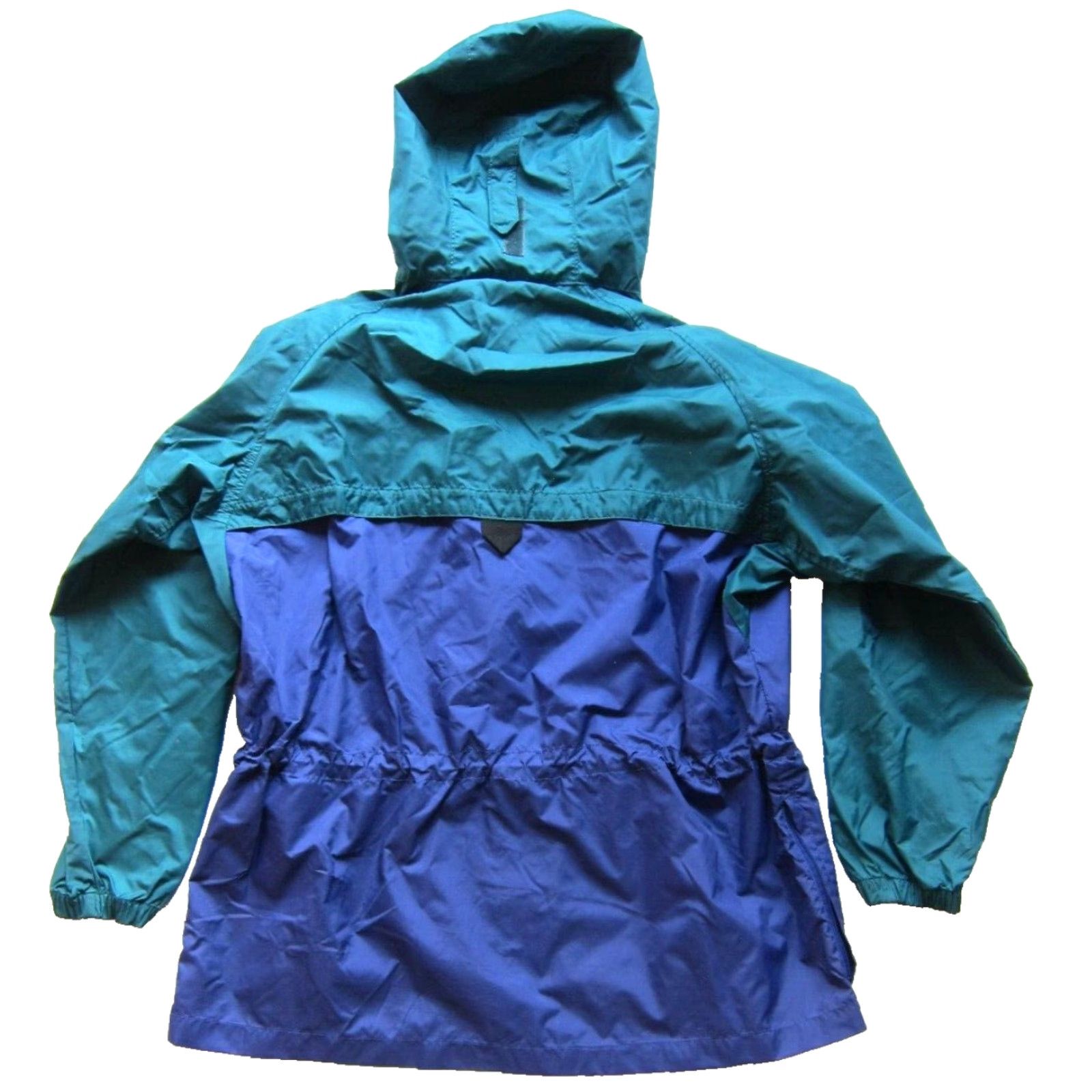 Vintage VINTAGE Columbia Hooded Parka Waterproof Nylon Rain Jacket Women Large Blue/Green Nylon Softshell Jacket Long Coat Size L / US 10 / IT 46 - 2 Thumbnail