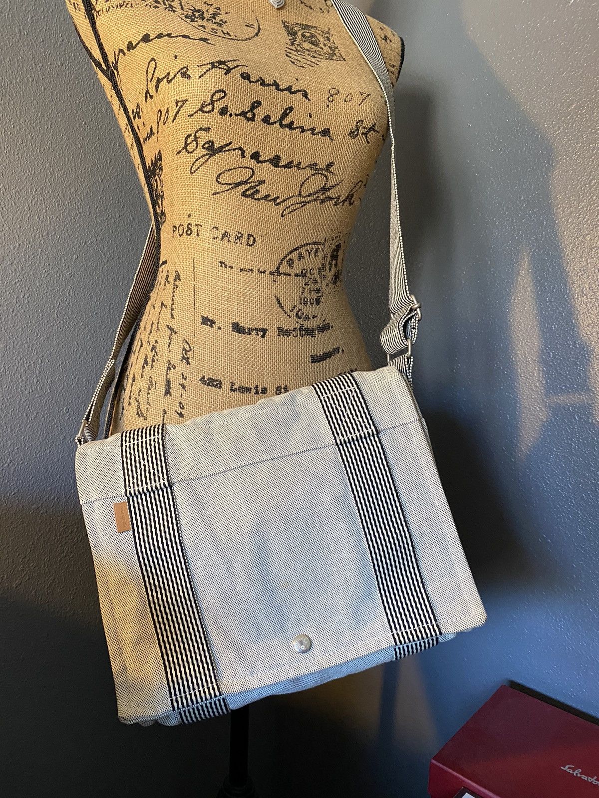 image of Hermes Her Line Bag in Grey, Men's
