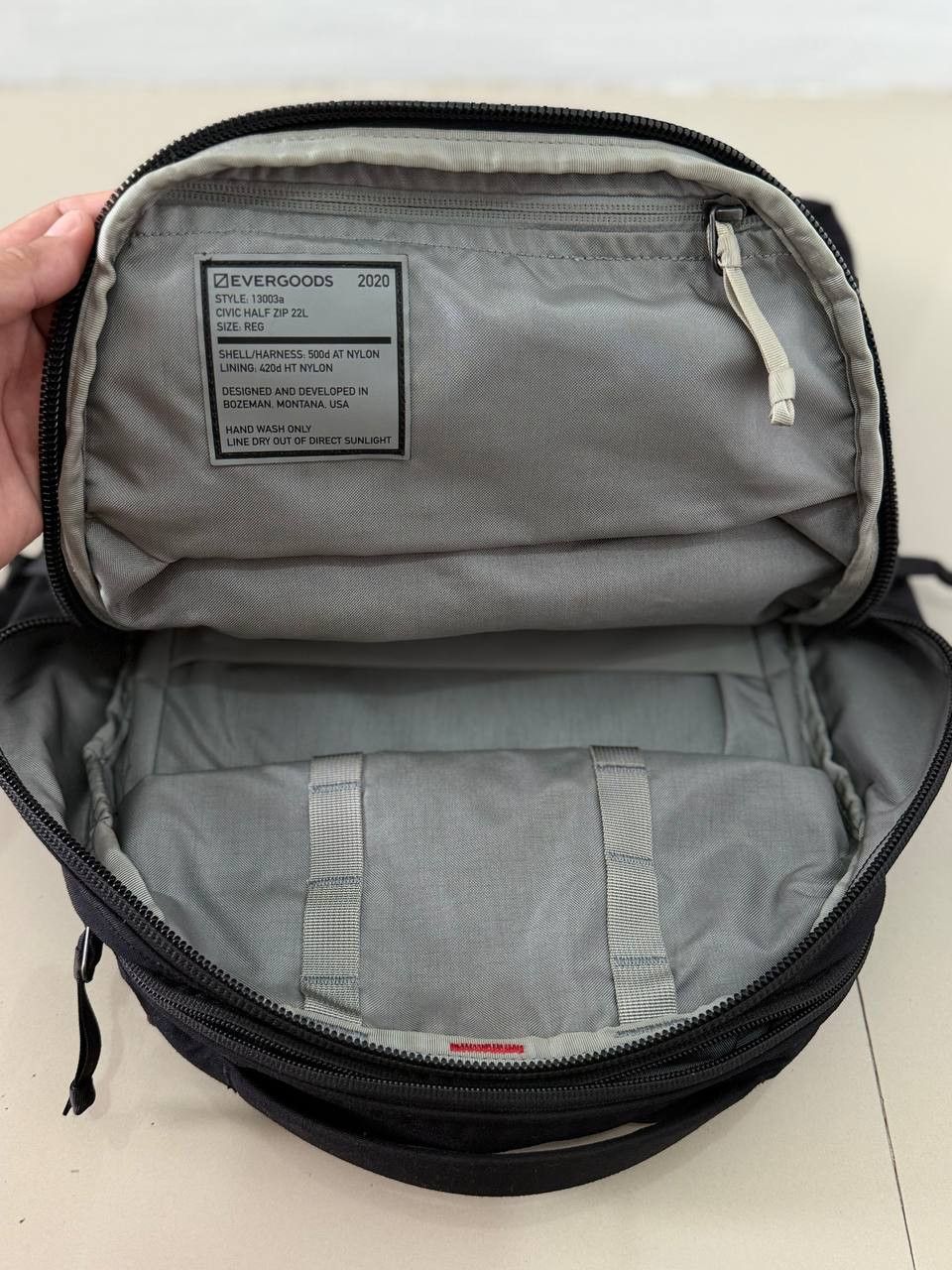 Other EVERGOODS Civic half zip Backpack Size 26 - 6 Thumbnail