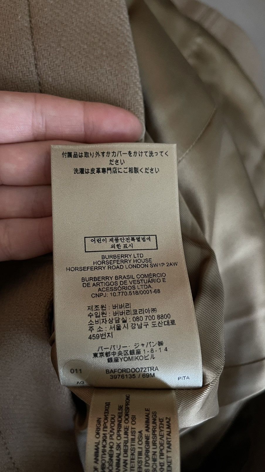 Burberry Burberry Wool Cashmere Belted Coat Beige Size S / US 4 / IT 40 - 14 Thumbnail