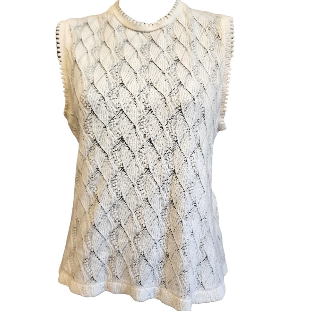 Vintage Vintage Crochet Tank Top Size L / US 10 / IT 46 - 2 Thumbnail