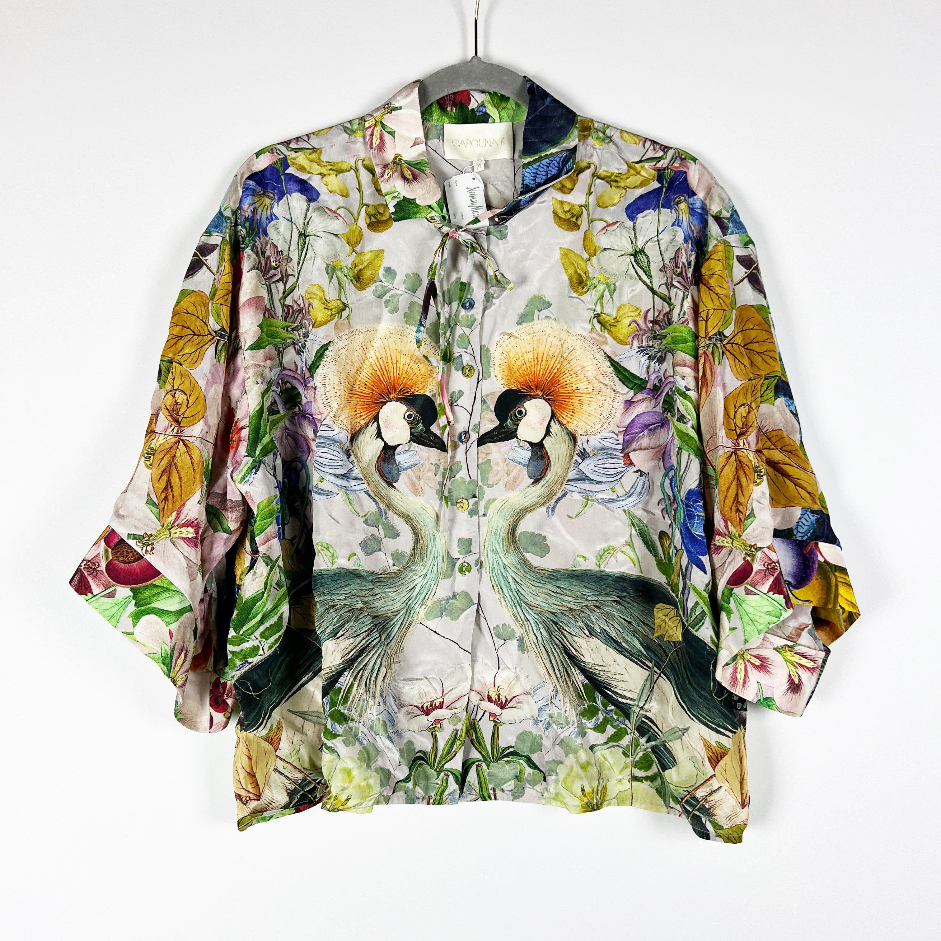 image of New Carolina K Cranes Birds Animals Print Pattern, Women's (Size Medium)