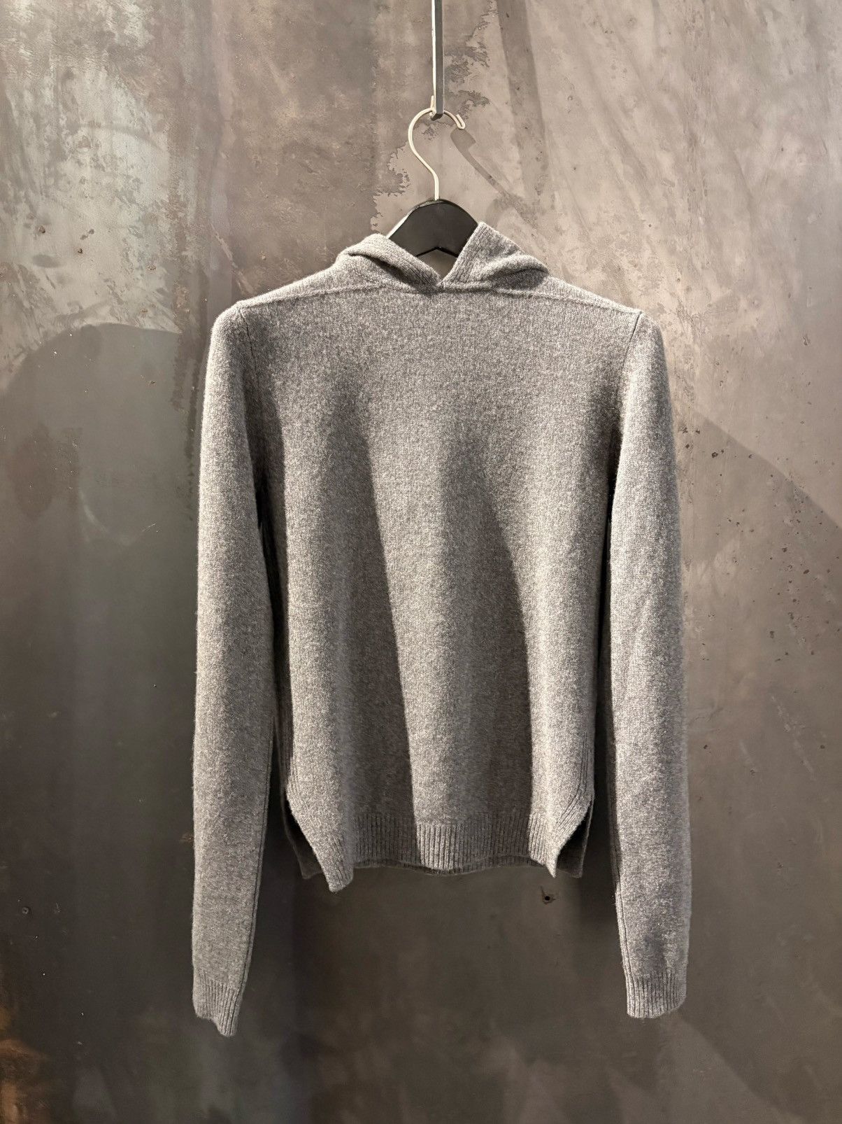 Rick Owens RICK OWENS GREY KNIT HOODIE Size S / US 4 / IT 40 - 1 Thumbnail