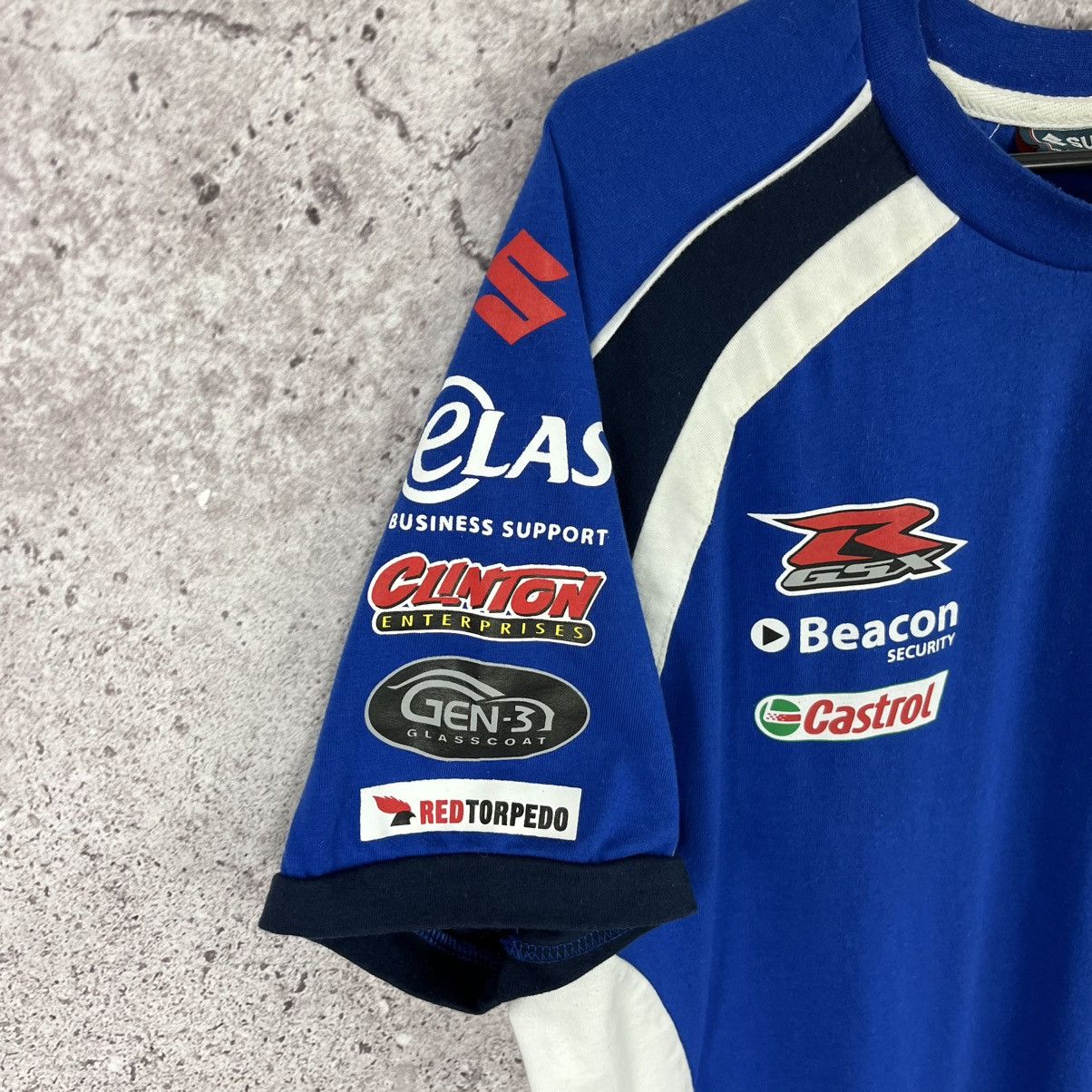 Japanese Brand Suzuki Collection Tyco Castrol Moto Japanese Style Tee Sz L Size US L / EU 52-54 / 3 - 3 Thumbnail
