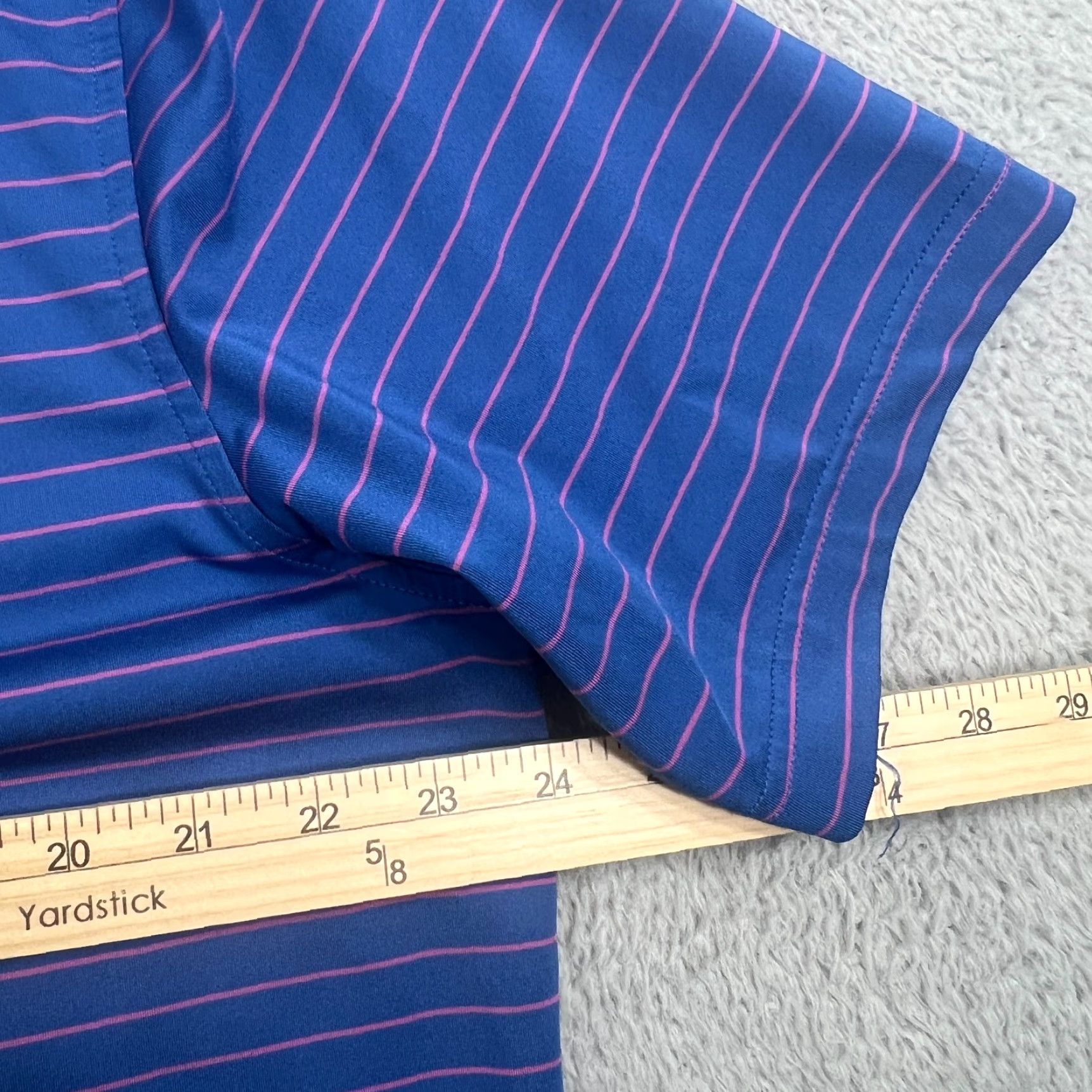 Peter Millar Peter Millar Summer Comfort Polo Shirt Blue Striped Performance Men's L Size US L / EU 52-54 / 3 - 4 Thumbnail