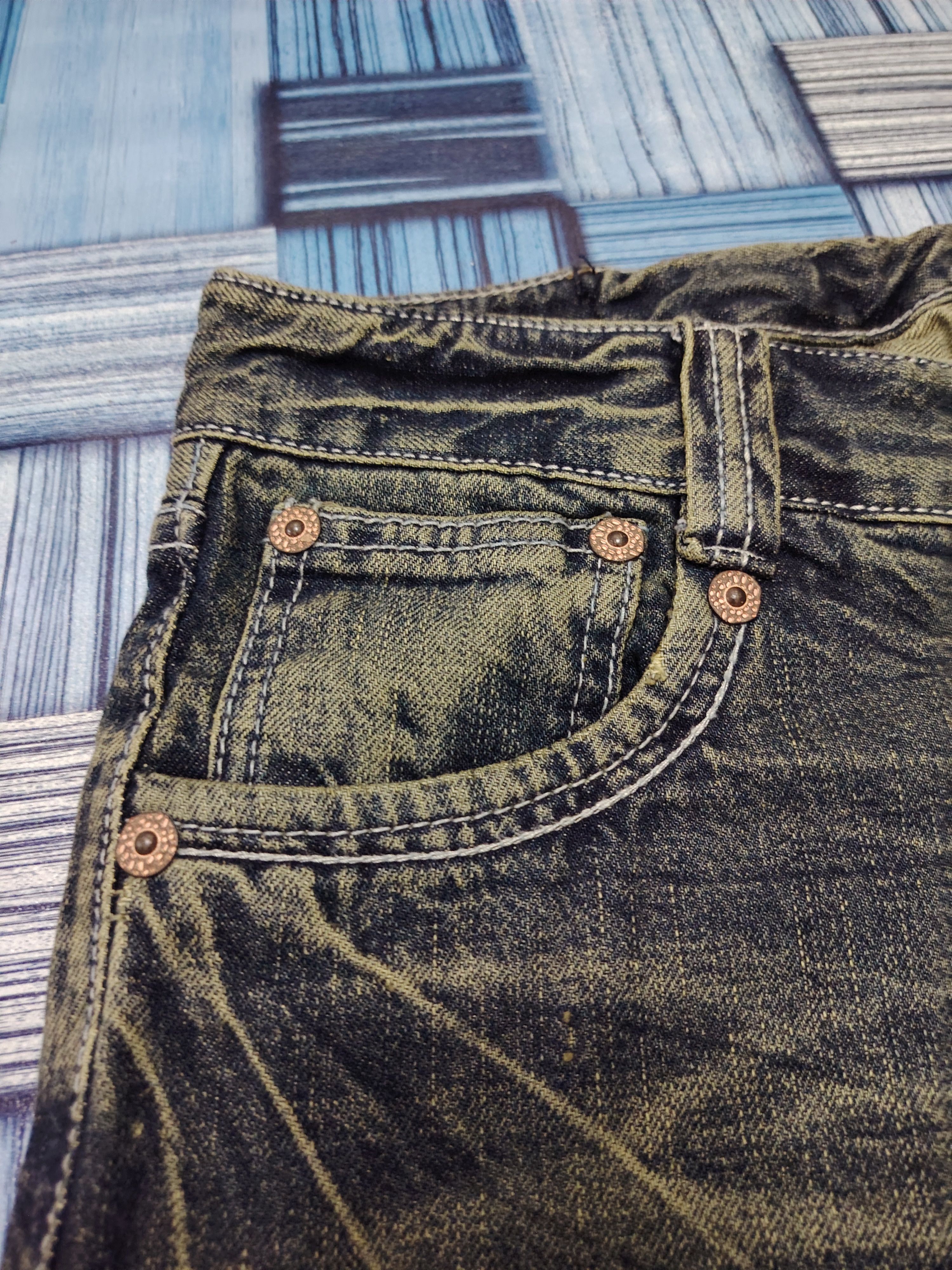 Hysteric Glamour 💥Insane💥 R>>> Jeans RH193 Mud Wash Flared Jeans Size US 31 - 10 Thumbnail