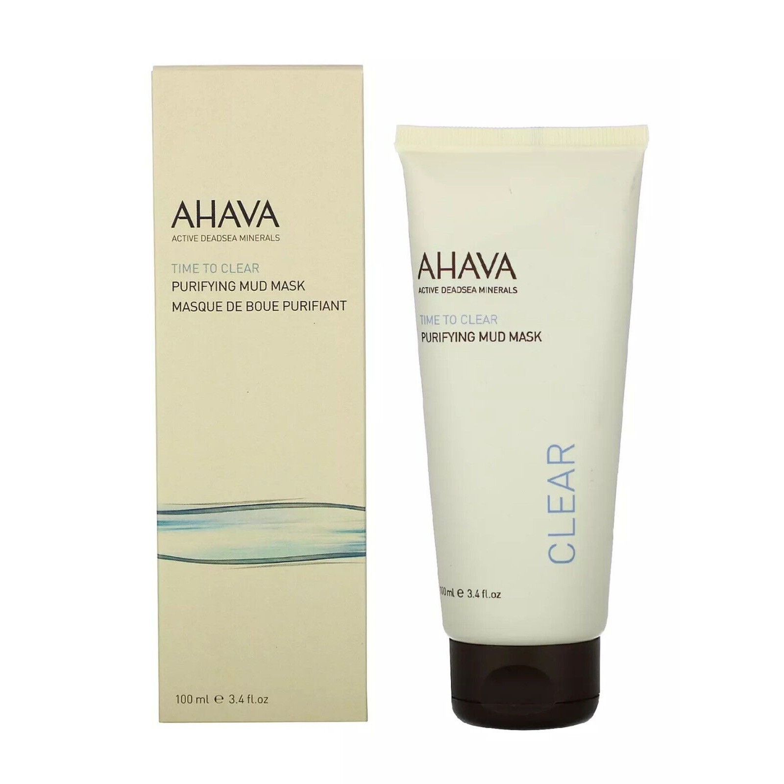 Designer AHAVA Time to Clear Purifying Mud Facial Mask 3.4 fl.oz NIB Size ONE SIZE - 1 Thumbnail