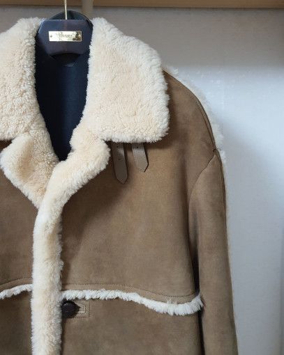 o1sm1stk0824 Suede Shearling Low Cut Single Mustang Coat