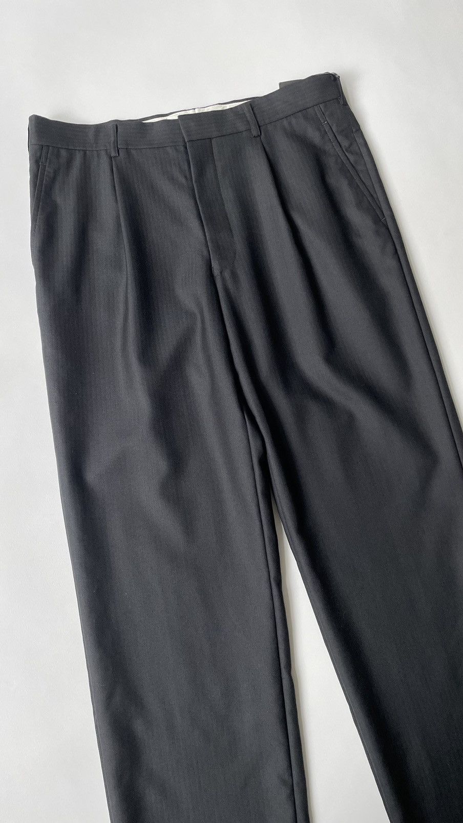 Comme des Garcons S/S 09 Black Chevron Pinstripe Wool Trousers Size US 34 / EU 50 - 7 Thumbnail
