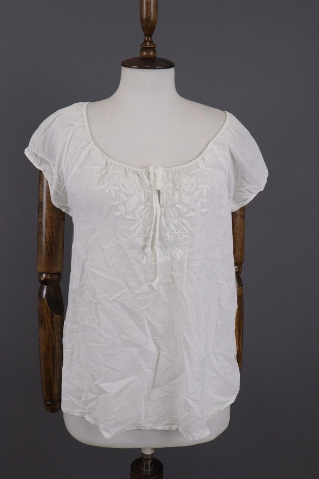 Designer Emily Van Den Bergh White Floral Blouse Shirt Size 40 Size M / US 6-8 / IT 42-44 - 1 Thumbnail