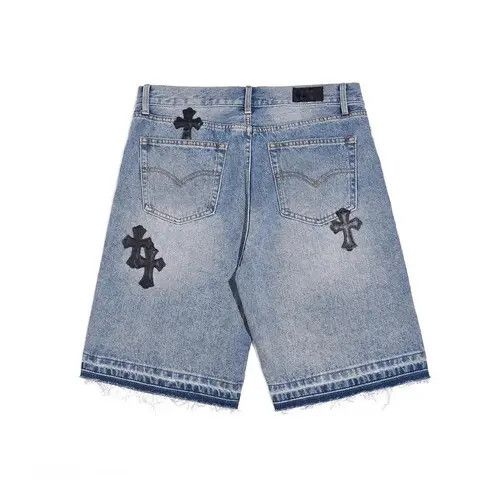 Japanese Brand Kubota x Miho Embroidered Washed Cross Straight Shorts Size US 30 / EU 46 - 8 Thumbnail
