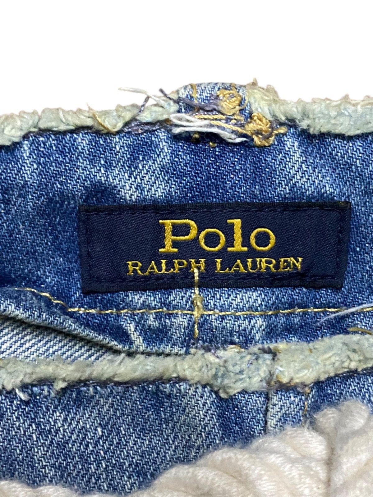 Ralph Lauren Vintage Polo Ralph Laurent Shashiko Boro Lace up Belt Jeans Size US 32 / EU 48 - 14 Thumbnail