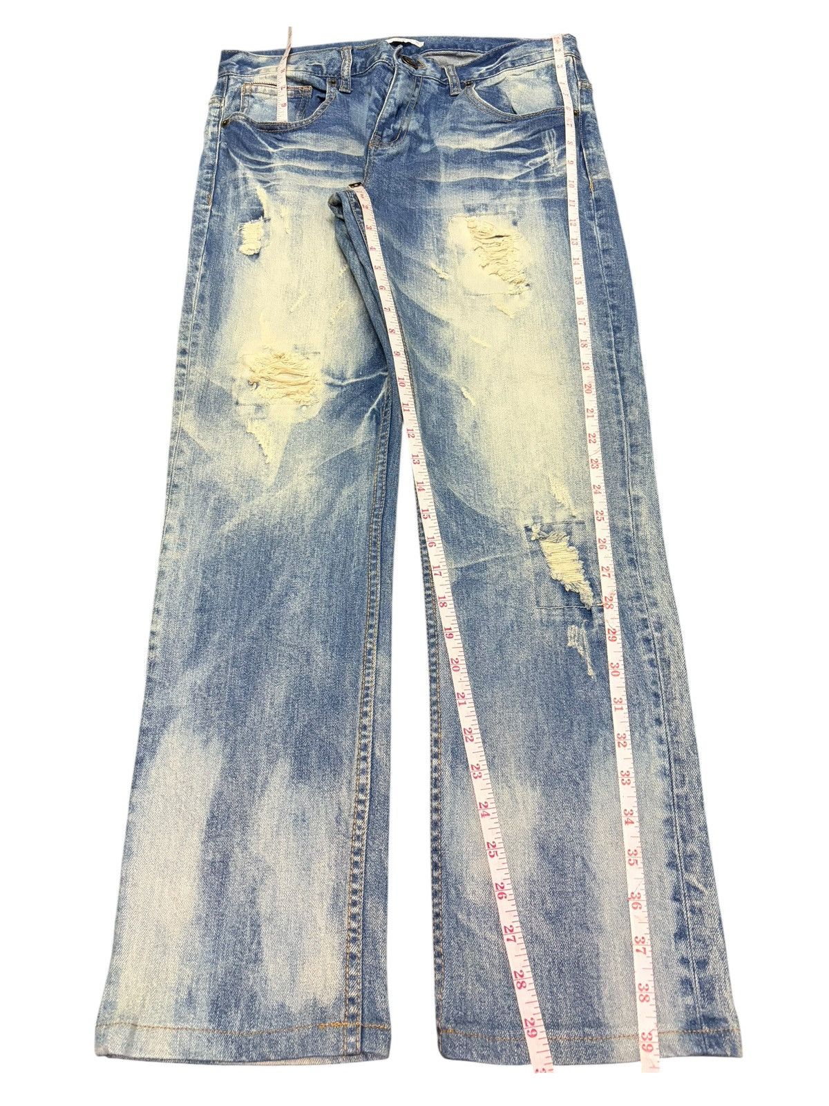 Diesel Vintage Japanese Brand Bleached Wash Distressed Jeans Size 31" - 7 Thumbnail