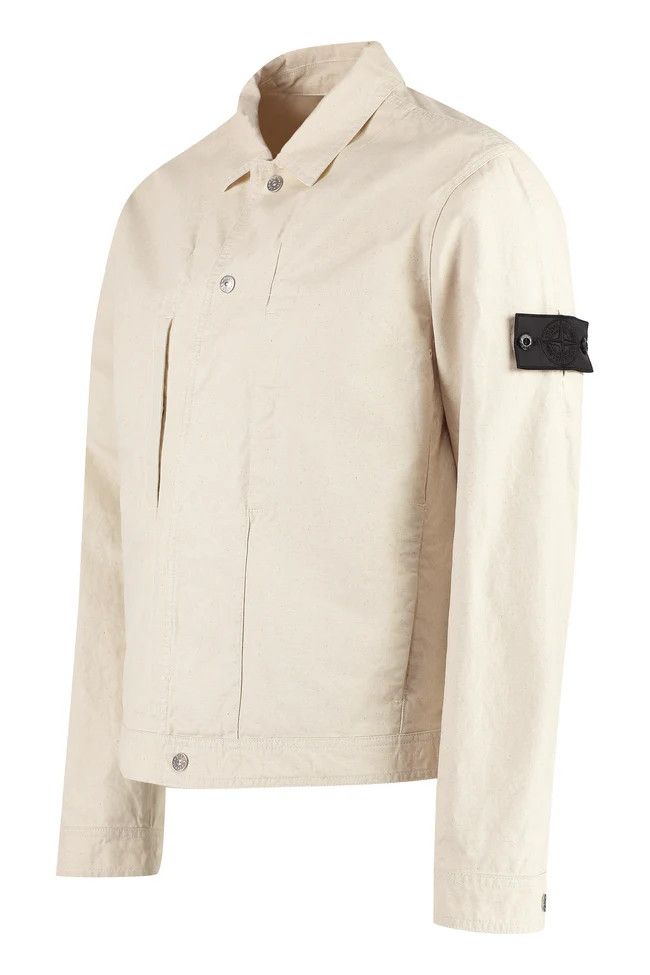 Stone Island o1mle0624 Cotton Overshirt in Ivory Size US M / EU 48-50 / 2 - 6 Thumbnail