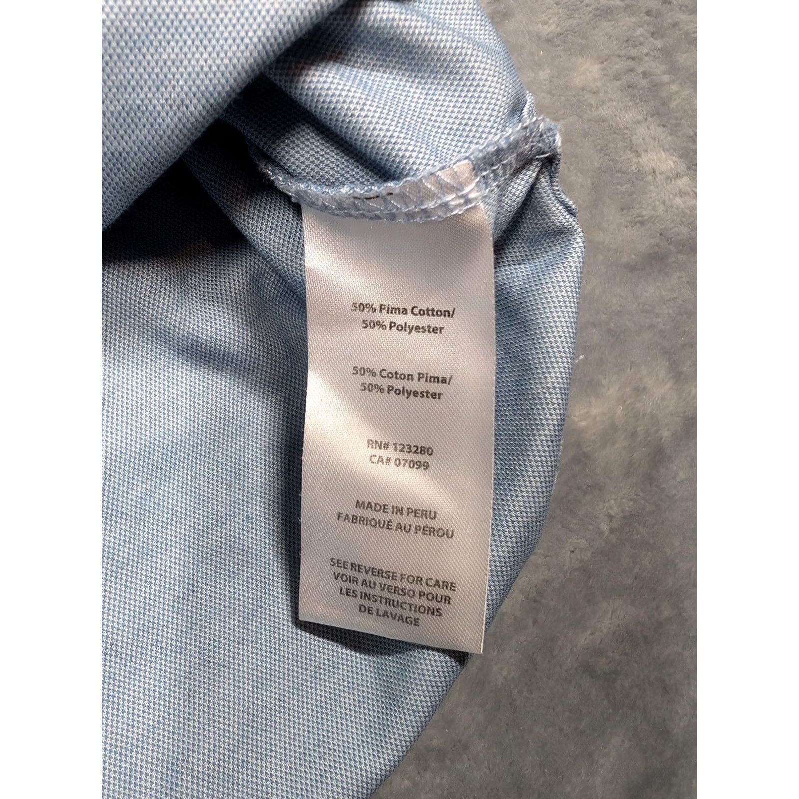 TravisMathew TravisMathew Polo Shirt Mens Large Light Blue Microprint Pima Cotton Blend Golf Casual Short Sleeve Size US L / EU 52-54 / 3 - 5 Thumbnail