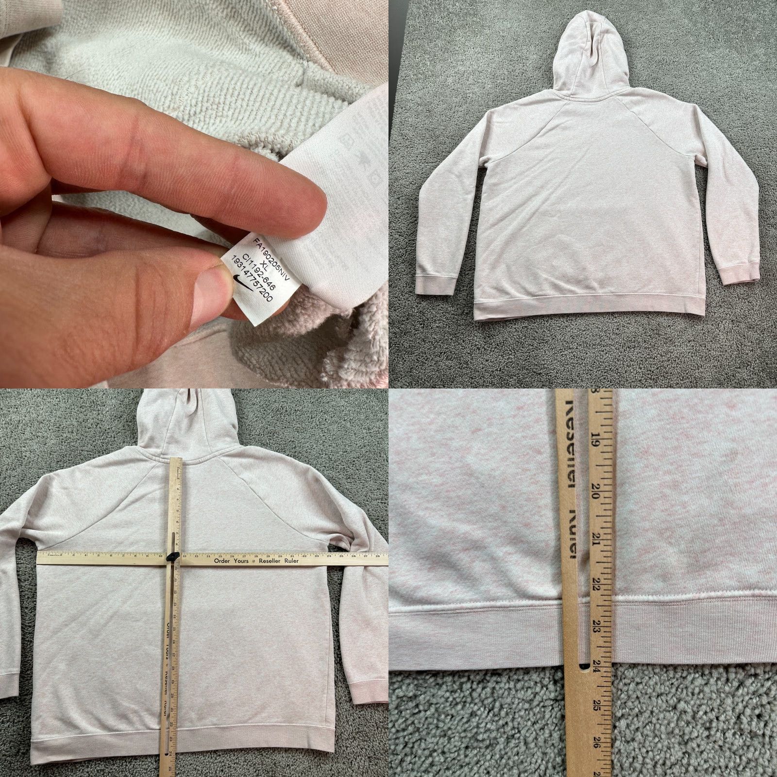 Nike Nike Sportswear Rally Hoodie Womens XL Pink White Swoosh Pullover Hooded Pockets Crew Neck Vintage: No Size XL / US 12-14 / IT 48-50 - 8 Thumbnail