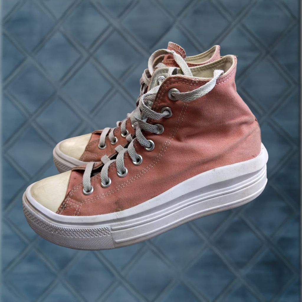 Converse Converse All Star Shoes Womens Pink High Top Platform Canvas Sneakers Size 9 Platform High Top Sneaker Womens Pink Converse Chuck Taylor All Star Size M / US 6-8 / IT 42-44 - 1 Thumbnail