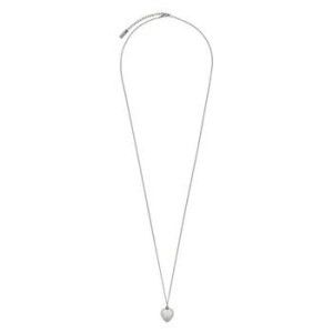 Saint Laurent Paris o1b1hav111124 Size: OS / Long Heart Charm Necklace in Grey Size ONE SIZE - 2 Thumbnail