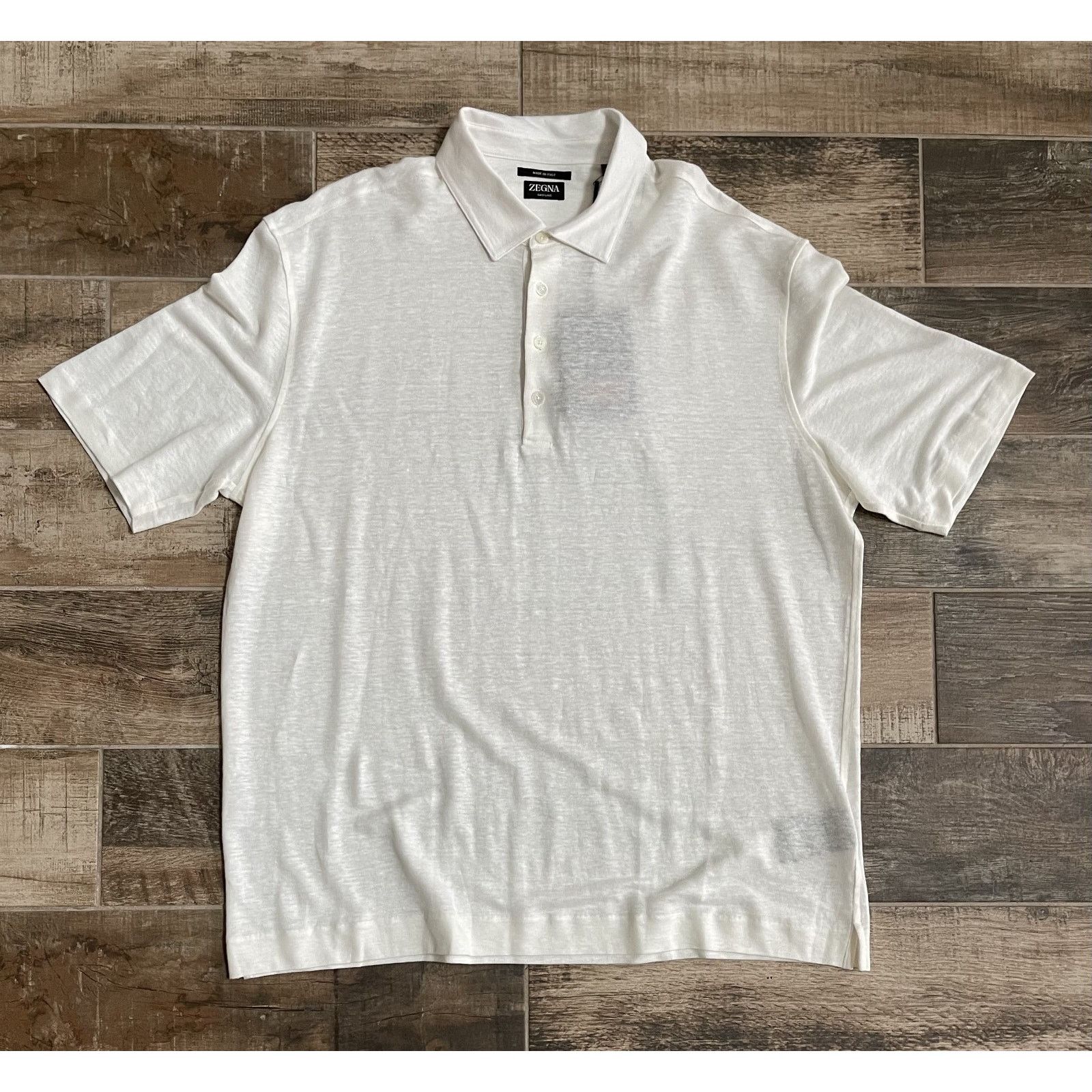 Ermenegildo Zegna $1250 NWT Ermenegildo Zegna Oasi Shirt White Linen 2XL/56 Size US XXL / EU 58 / 5 - 1 Thumbnail